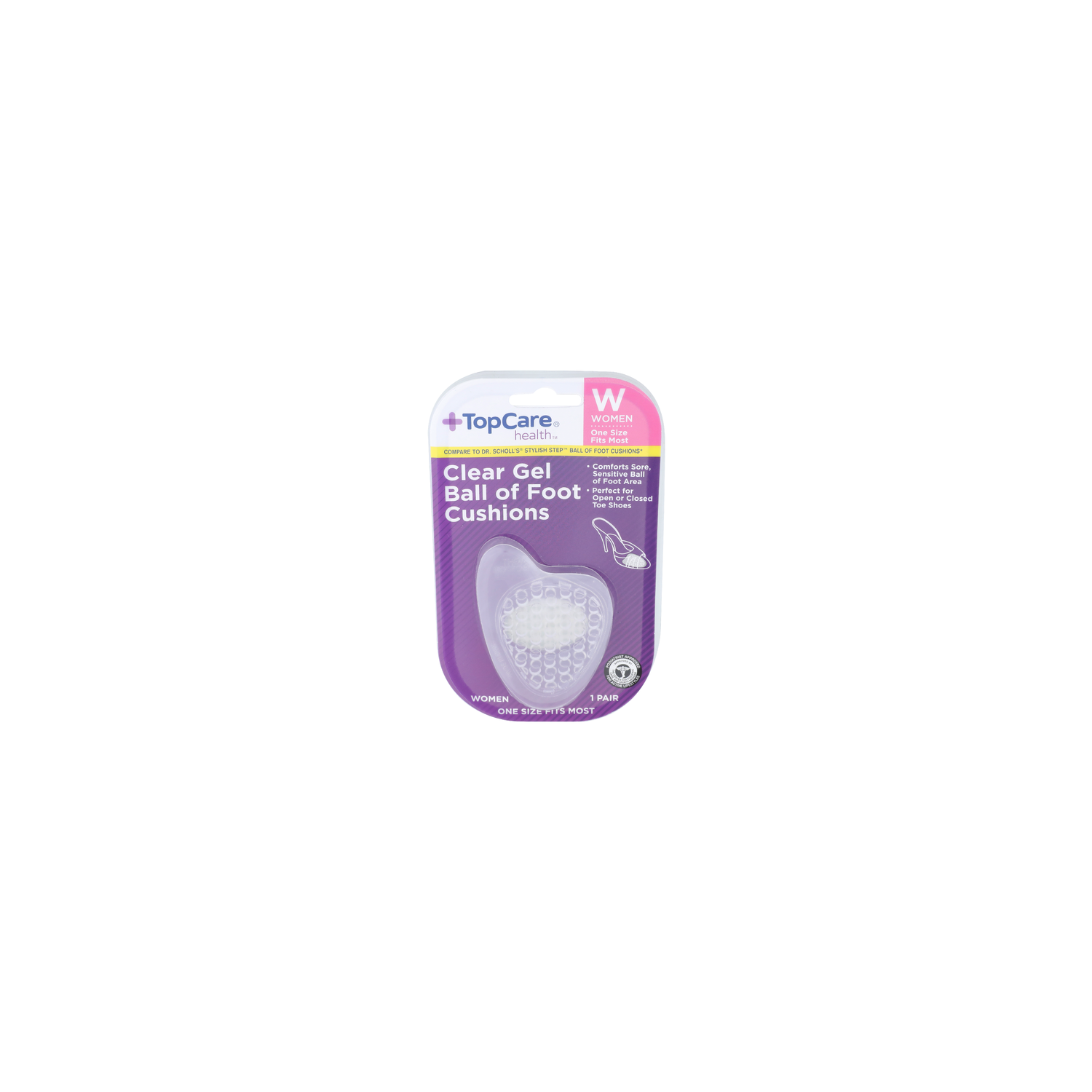 Topcare Health Health Clear Gel Ball Of Foot Cushions - 1 Count Image 1 of 2