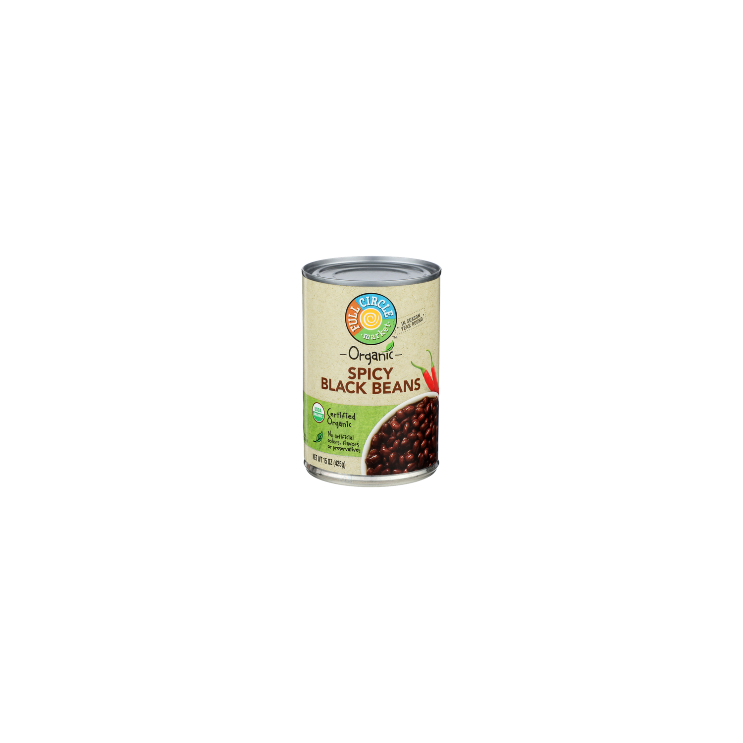 Full Circle Market Spicy Black Beans - 15 Ounce Image 1 of 4