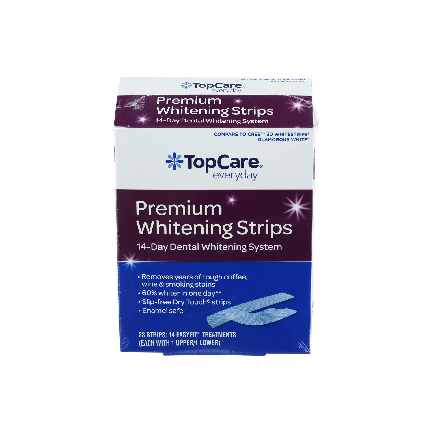 Top Care Everyday Premium Whitening Strips - 28 Count Image 1 of 3