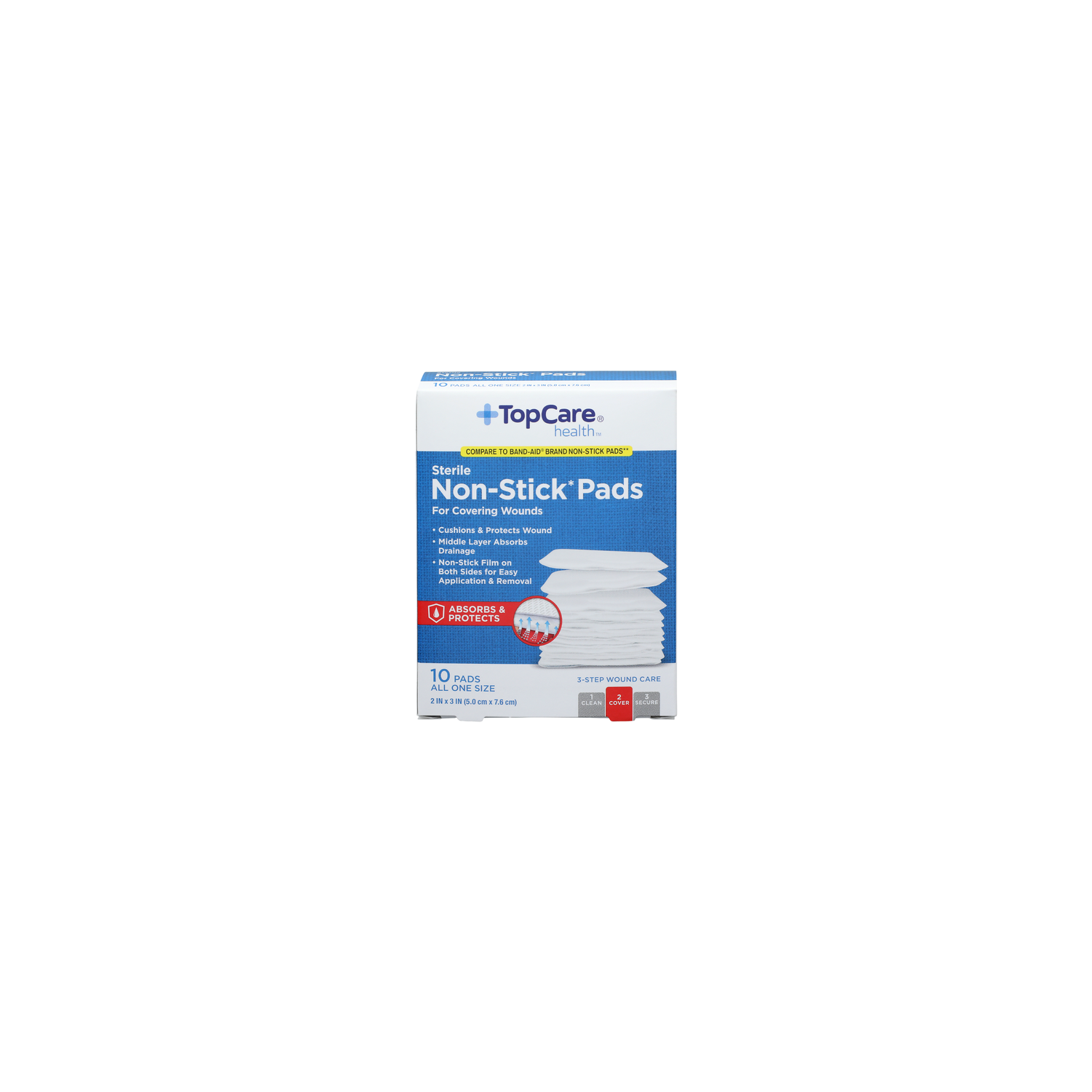 Topcare Health Sterile Health Non-Stick Pads - 10 Count Image 1 of 2