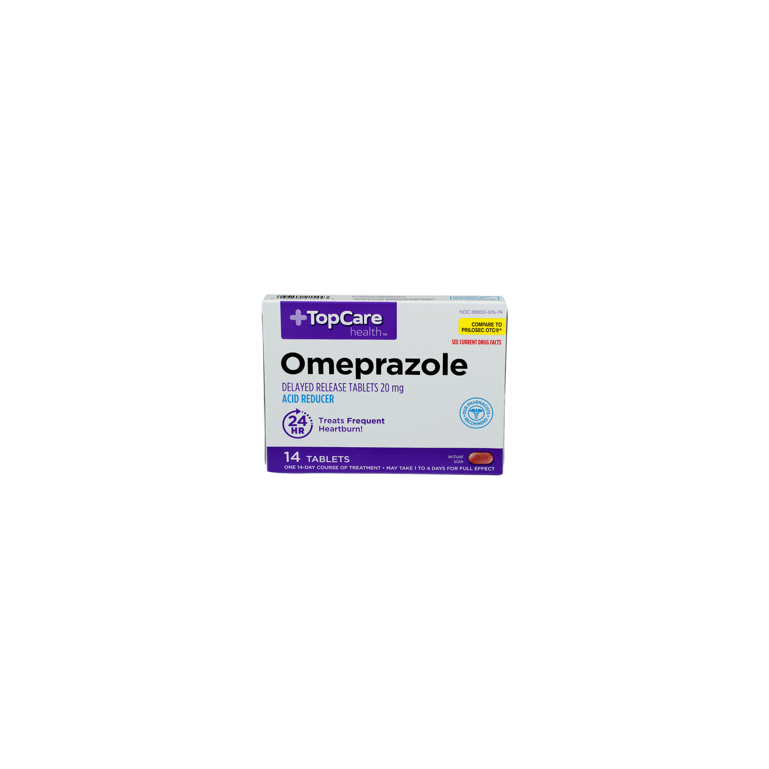 TopCare Health Omeprazole Acid Reducer Tablets - 14 Count Image 1 of 2