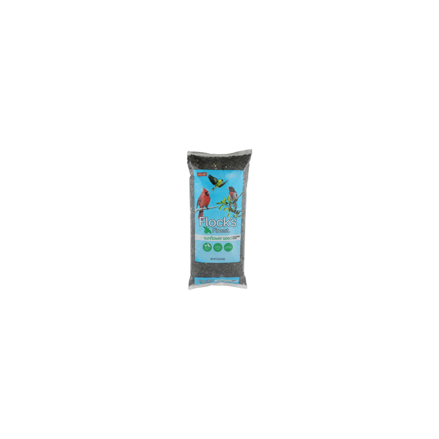 Flock's Finest Sunflower Seed Wild Bird Food - 5 Pound Image 1 of 4