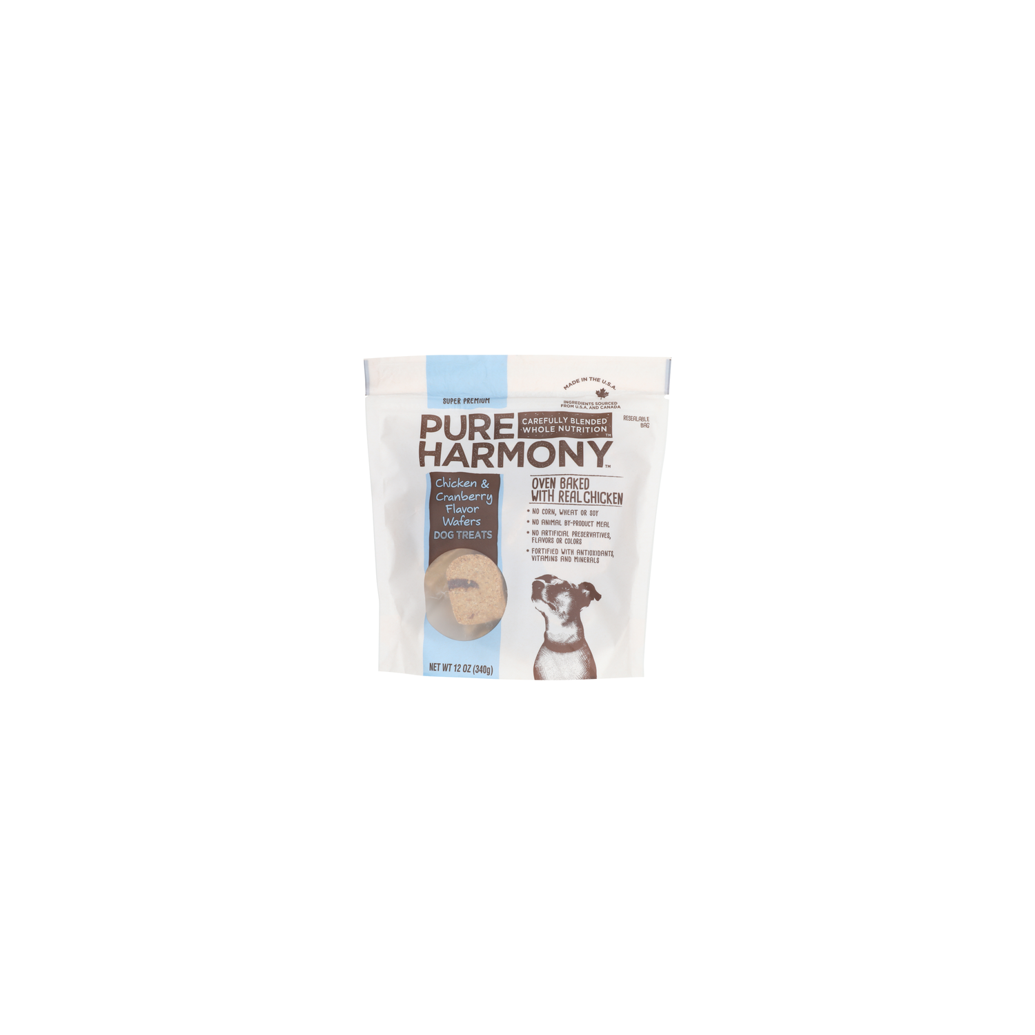Pure Harmony Jerky Bites Chicken & Cranberry Flavor Wafers Super Premium Dog Treats - 12 Ounce Image 1 of 4