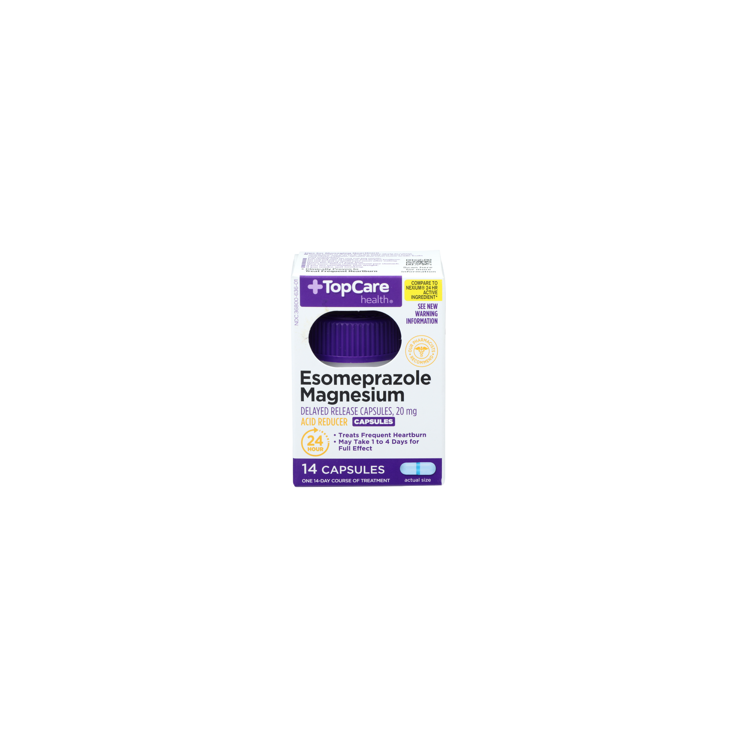 TopCare Health Esomeprazole Magnesium Acid Reducer Capsules - 14 Count Image 1 of 4