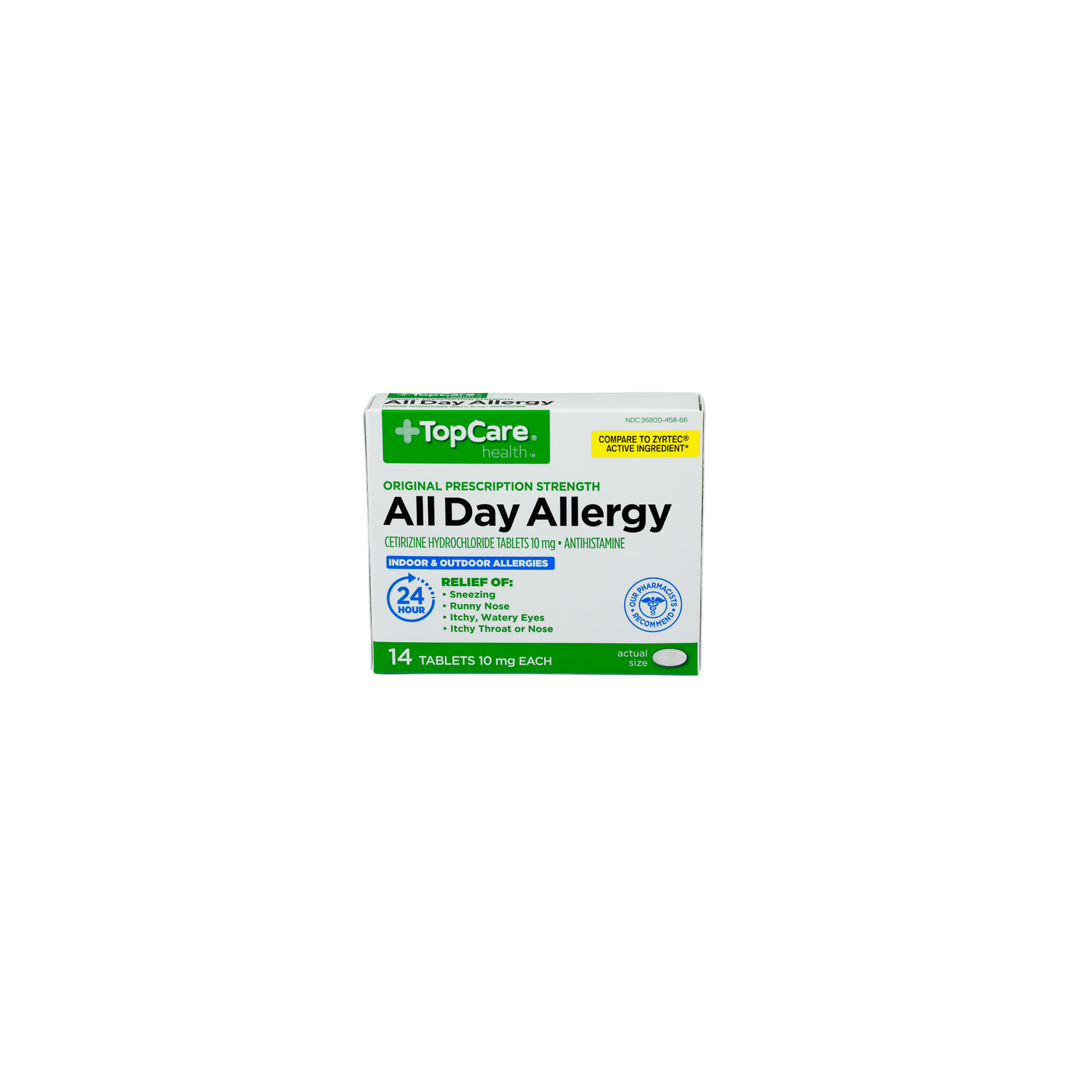 TopCare Health Original Prescription Strength All Day Allergy Tablets - 14 Count Image 1 of 2