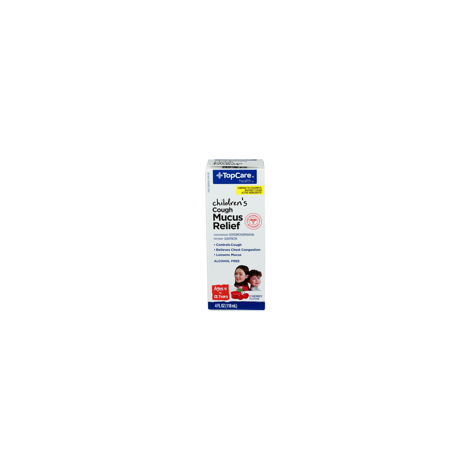 Topcare Health Cherry Flavor Health Children's Cough Mucus Relief - 4 Fluid Ounce Image 1 of 4