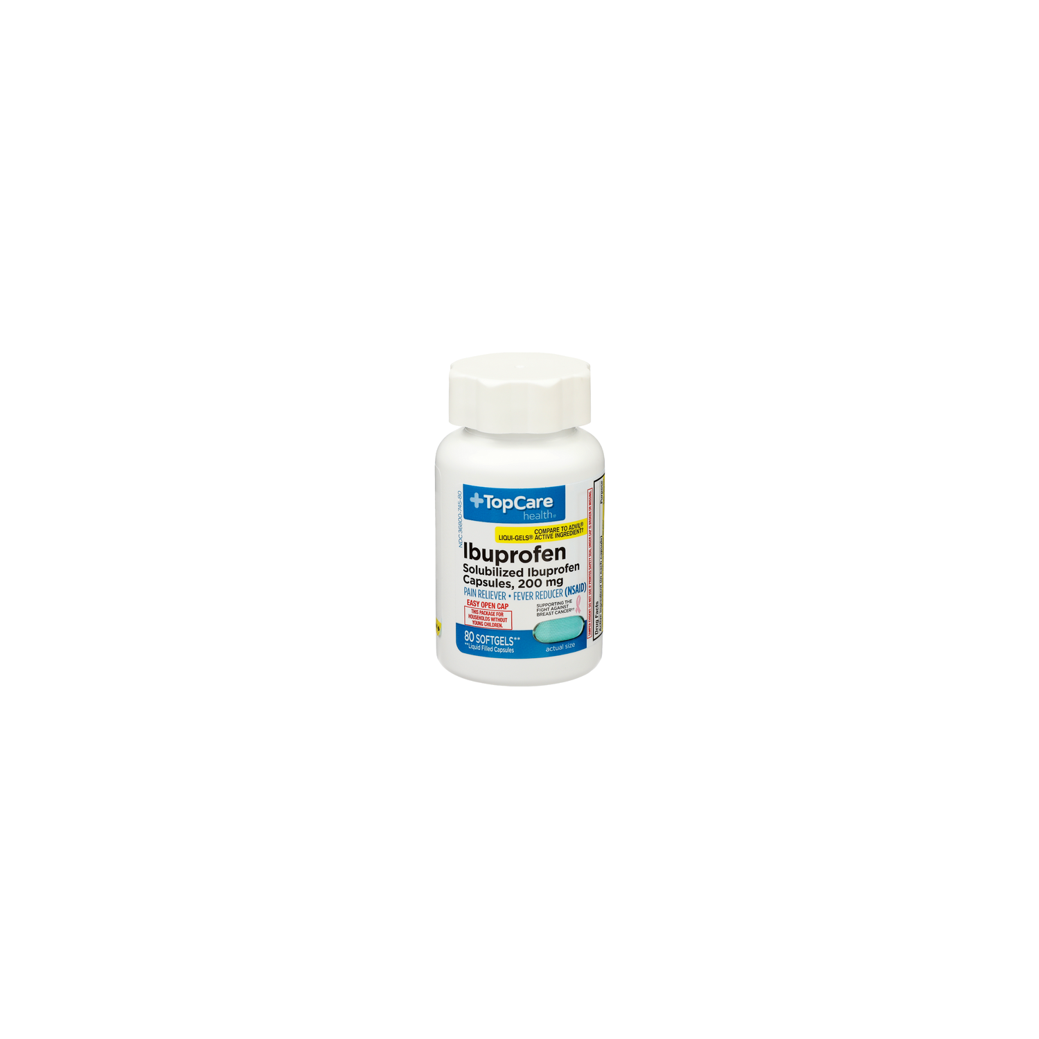 Topcare Health Solubilized Ibuprofen Capsules, Health - 80 Count Image 1 of 4