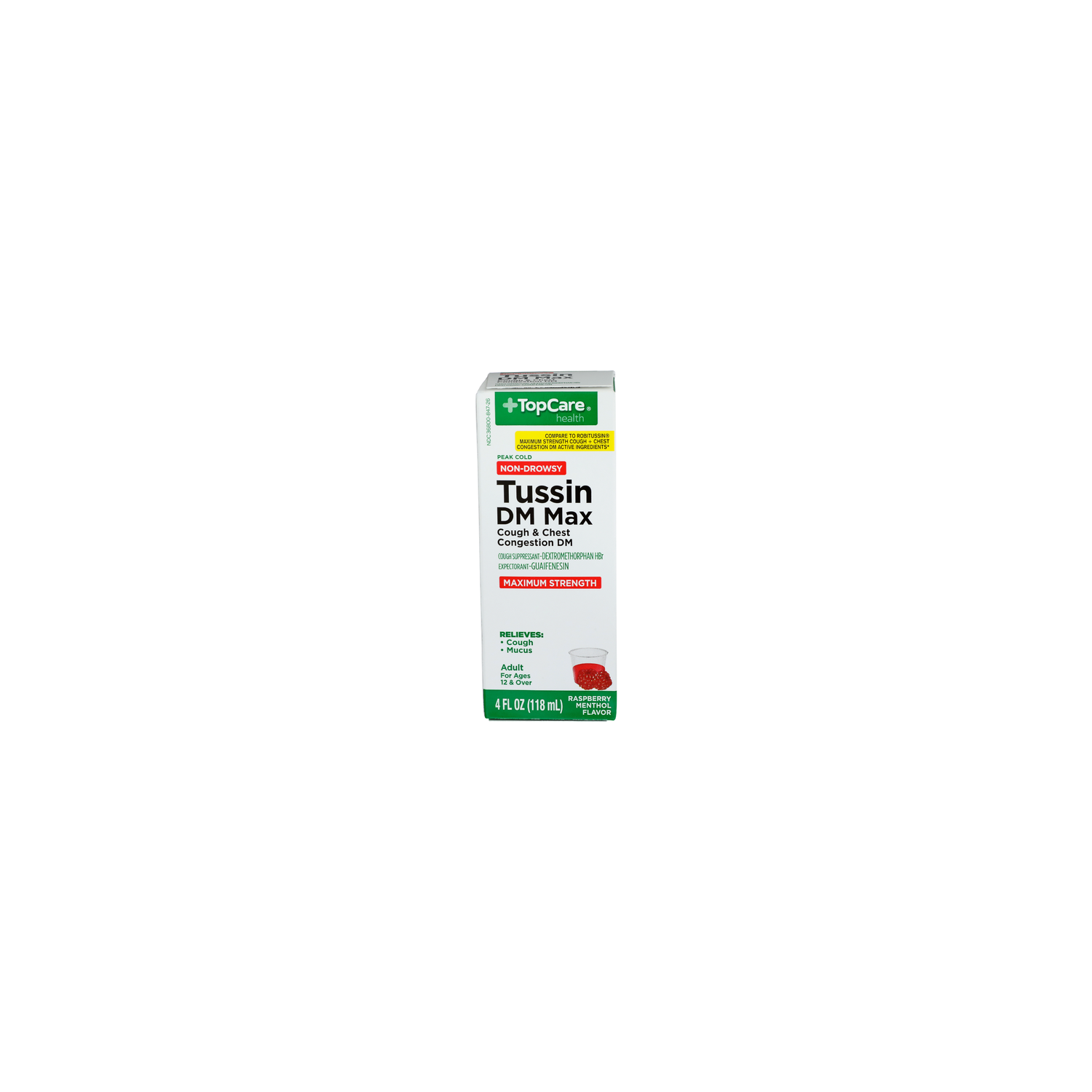 Topcare Health Raspberry Menthol Health Tussin Dm Max - 4 Fluid Ounce Image 1 of 4
