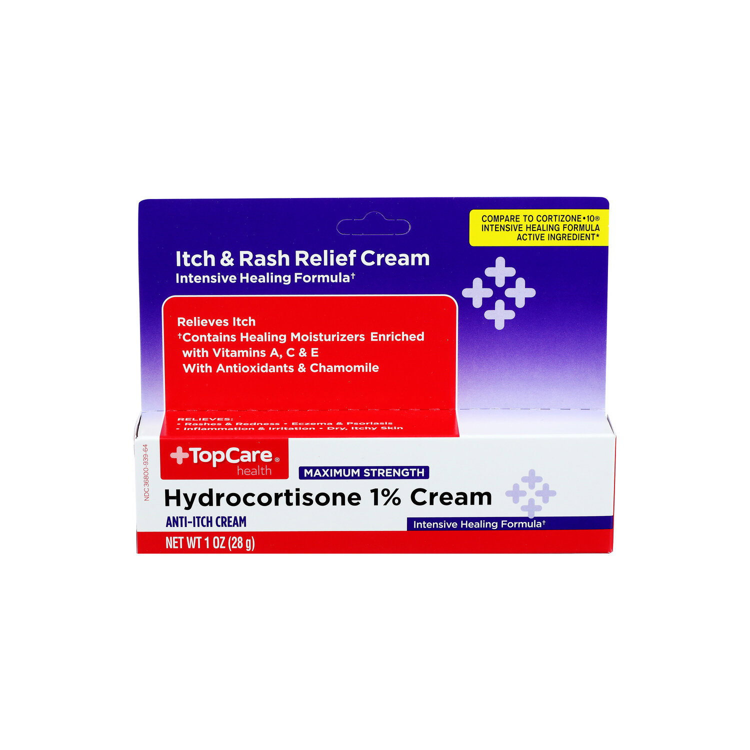 Top Care Health Maximum Strength Hydrocortisone 1% Anti-Itch Cream - 1 Ounce Image 1 of 2