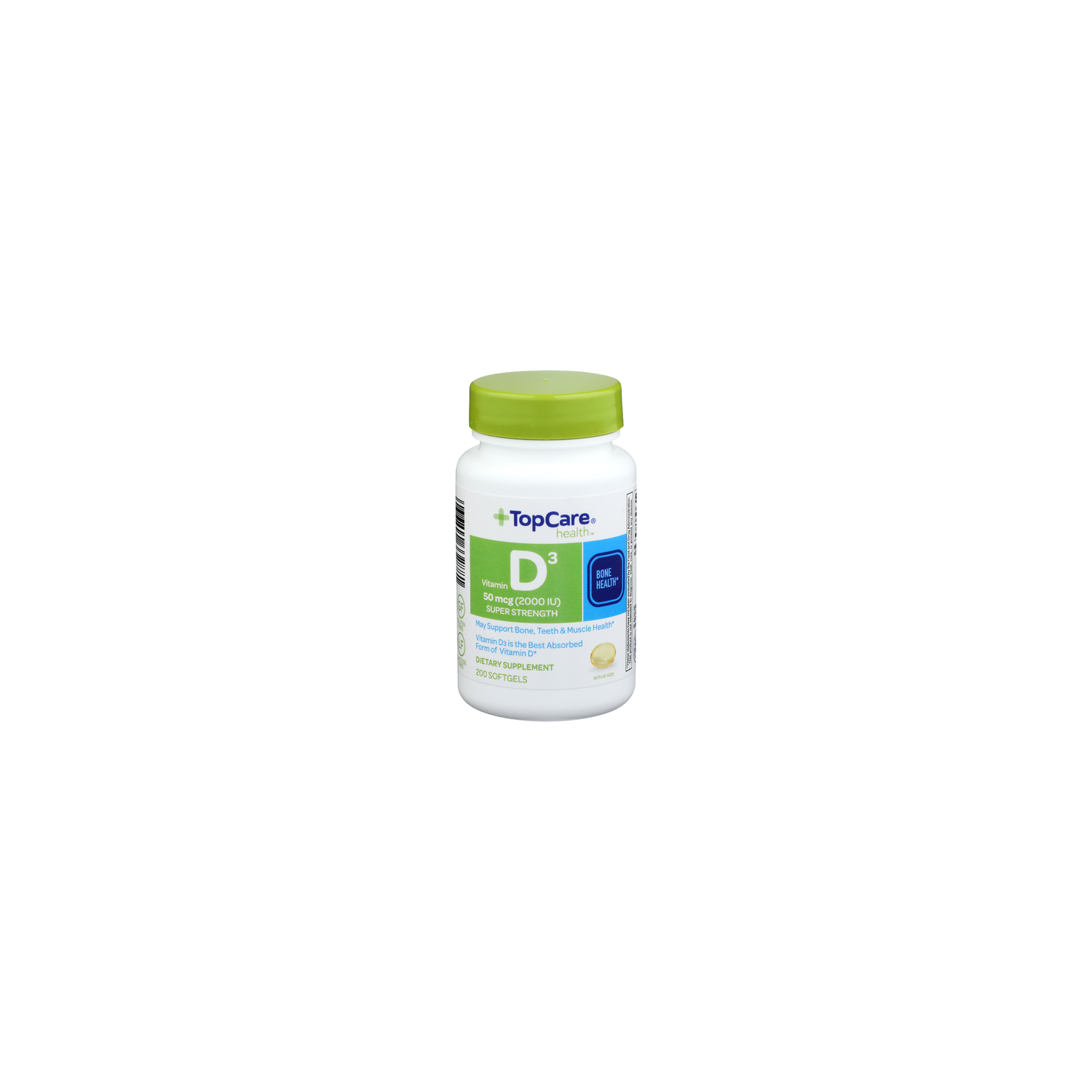 Topcare Health Health Vitamin D3 50 Mcg 2000 Iu - 200 Count
