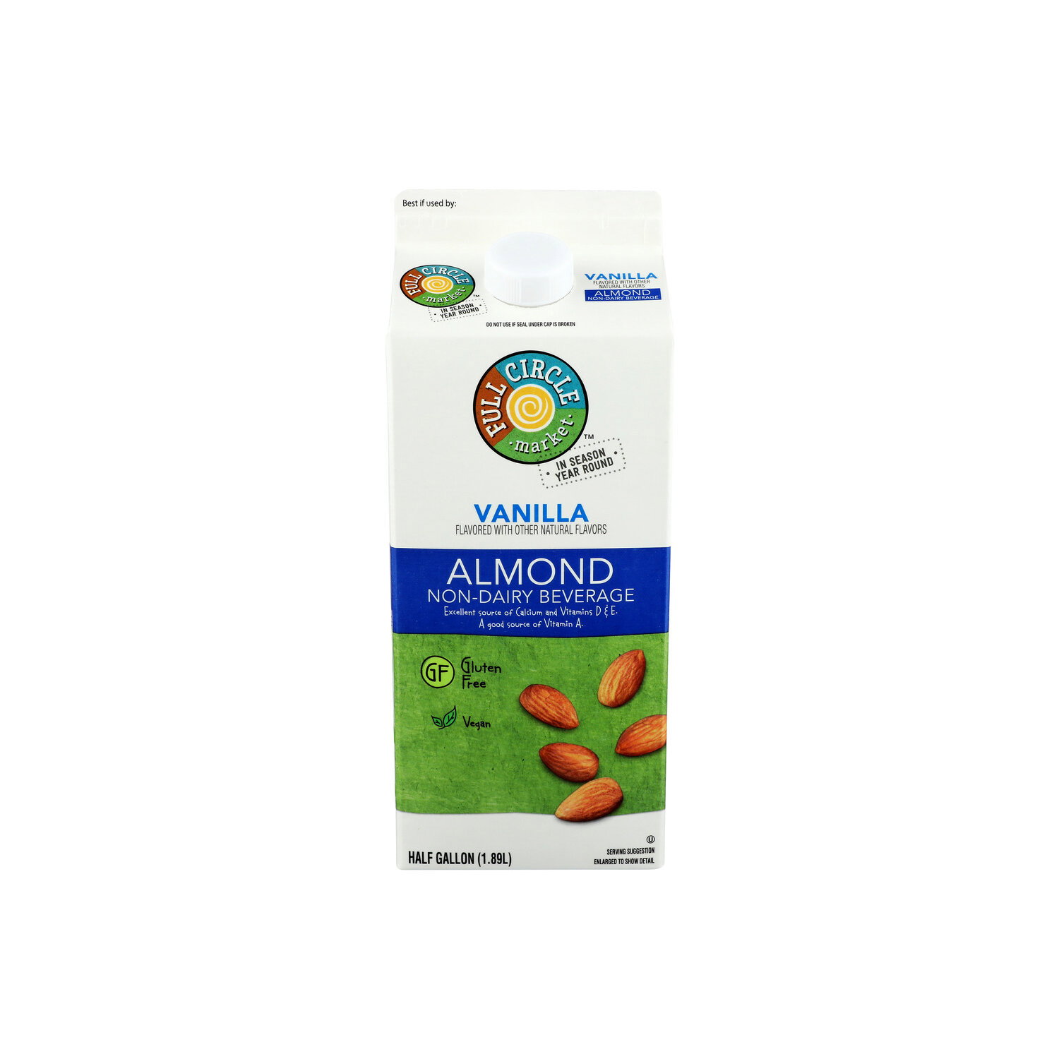 Full Circle Market Vanilla Almond Beverage - Half Gallon Image 1 of 4