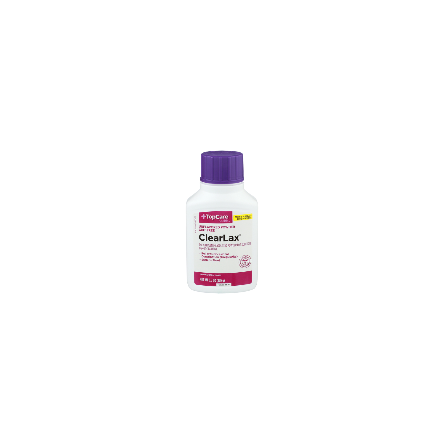 Topcare Health Unflavored Powder Health Clearlax - 0.593 Ounce - 14 Count Image 1 of 4