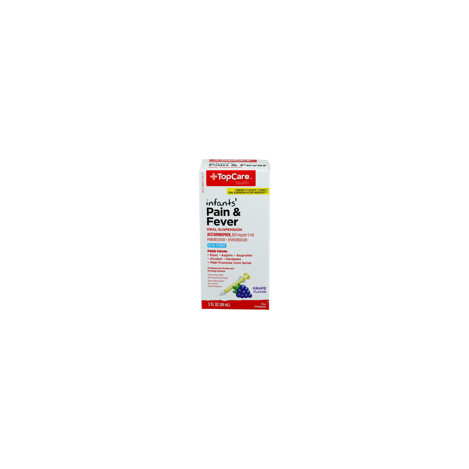 Top Care Health Grape Infant Pain Fever - 2 Fluid Ounce Image 1 of 4