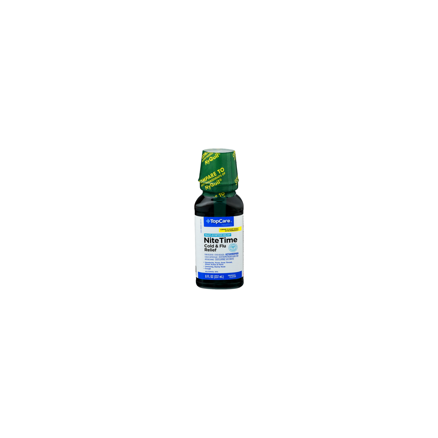 Topcare Health Original Health Nite Time Cold & Flu Relief - 8 Fluid Ounce Image 1 of 2