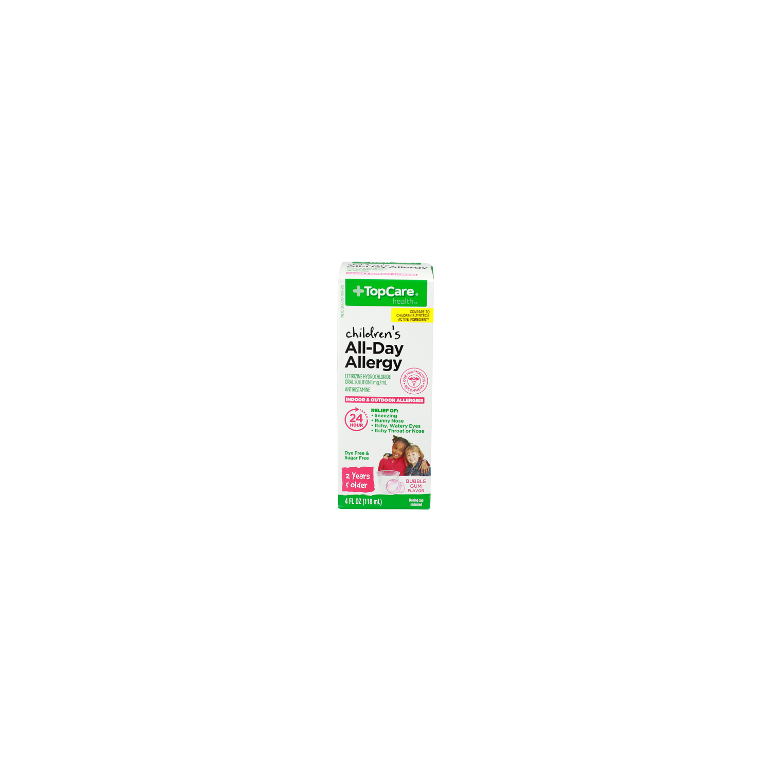 TopCare Health Bubble Gum Flavor Children's All-Day Allergy - 4 Fluid Ounce Image 1 of 4