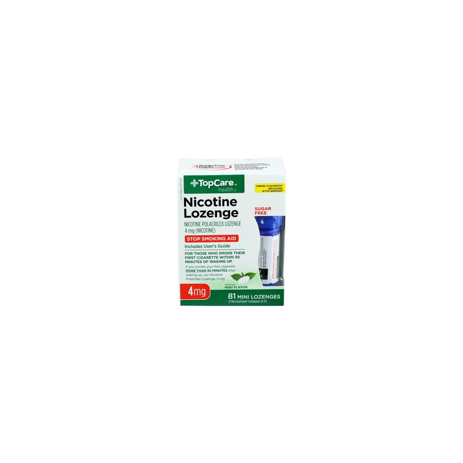 Top Care Health Mint Nicotine Lozenge Sugar Free - 3 Count Image 1 of 2