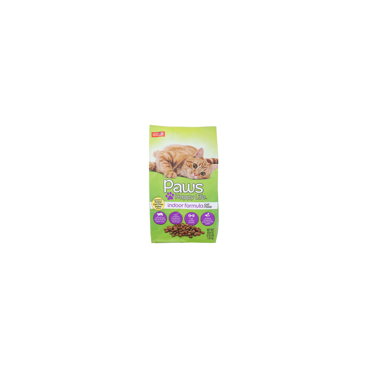 Paws Happy Life Indoor Formula Cat Food - 50.4 Ounce Image 1 of 4