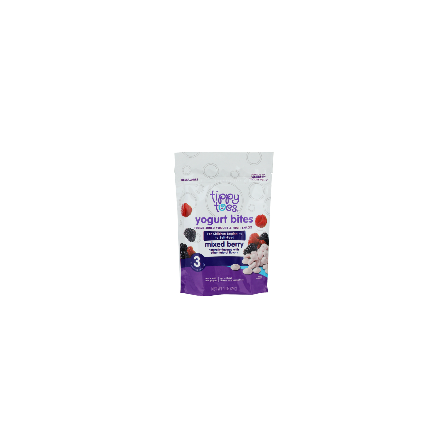 Tippy Toes Mixed Berry Yogurt Bites - 1 Ounce Image 1 of 4