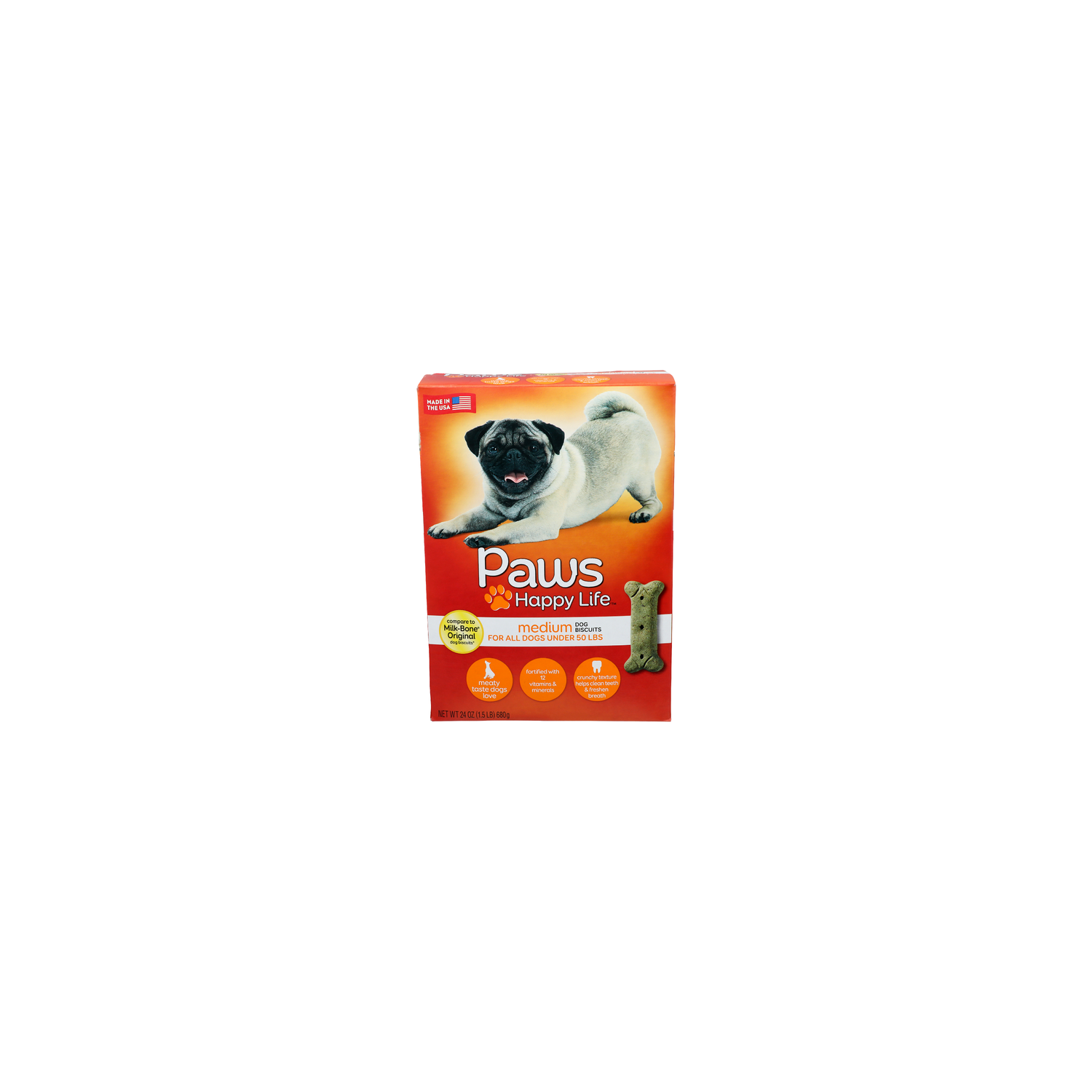 Paws Happy Life Medium Dog Biscuits - 24 Ounce Image 1 of 4
