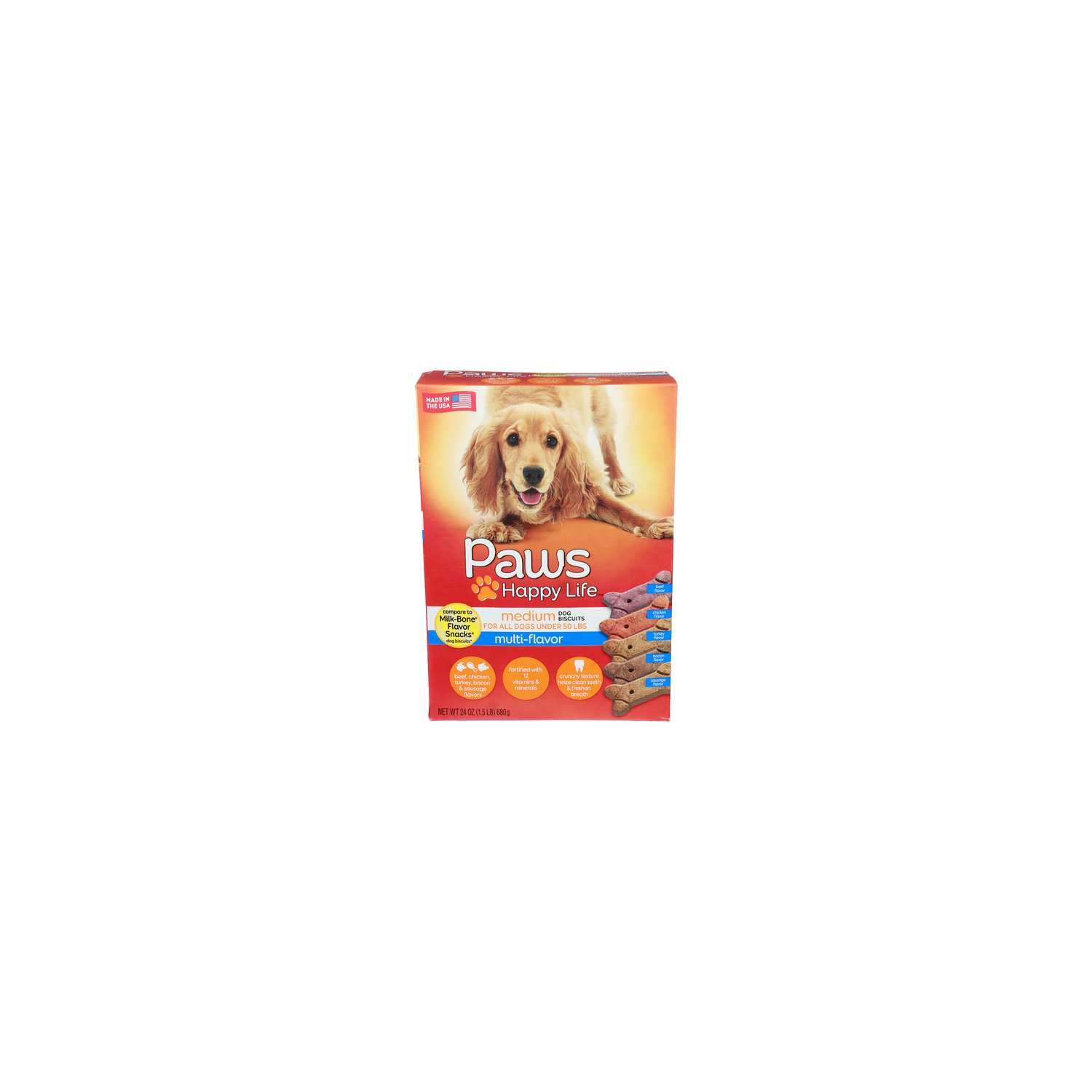 Paws Happy Life Multi-Flavor Medium Dog Biscuits - 24 Ounce Image 1 of 4