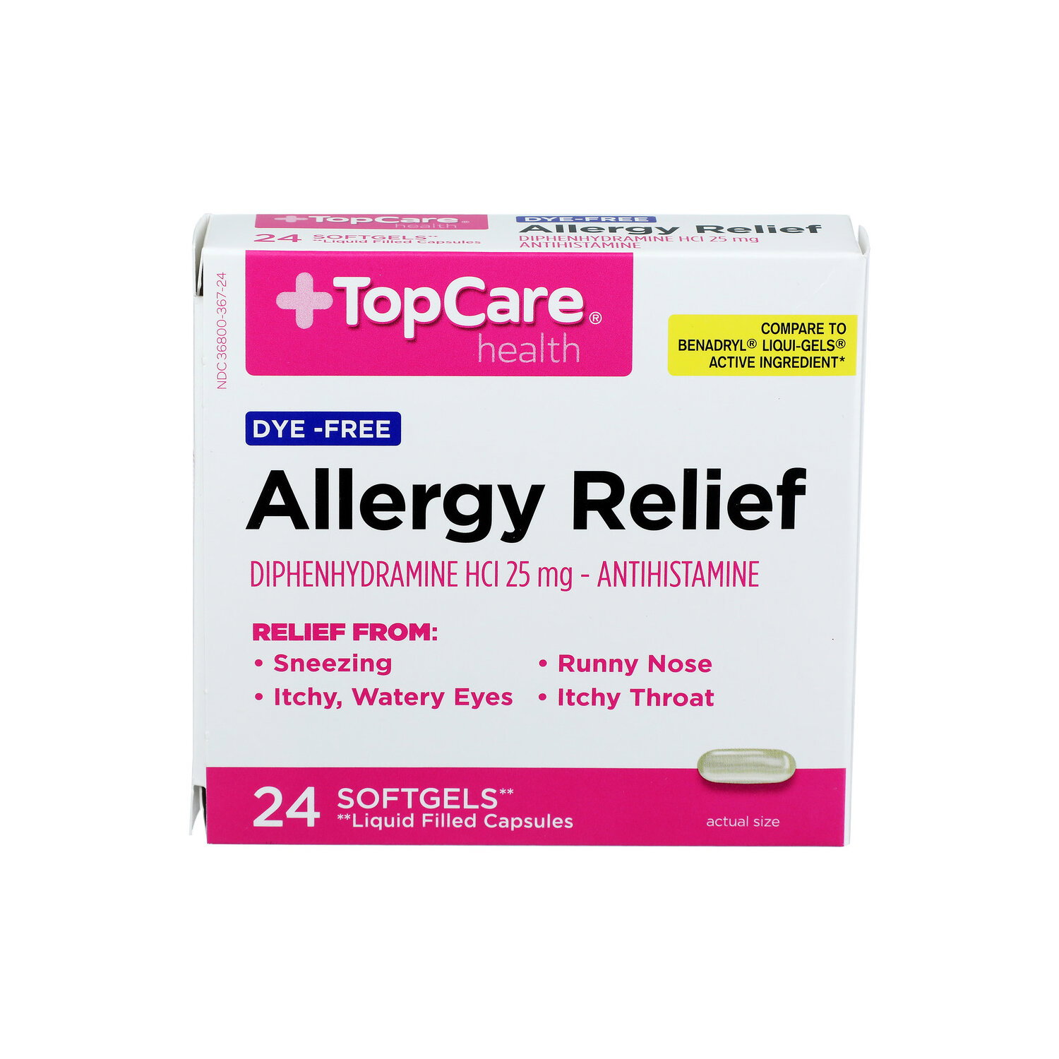 Top Care Health Dye-Free Allergy Relief Softgels - 24 Count Image 1 of 2