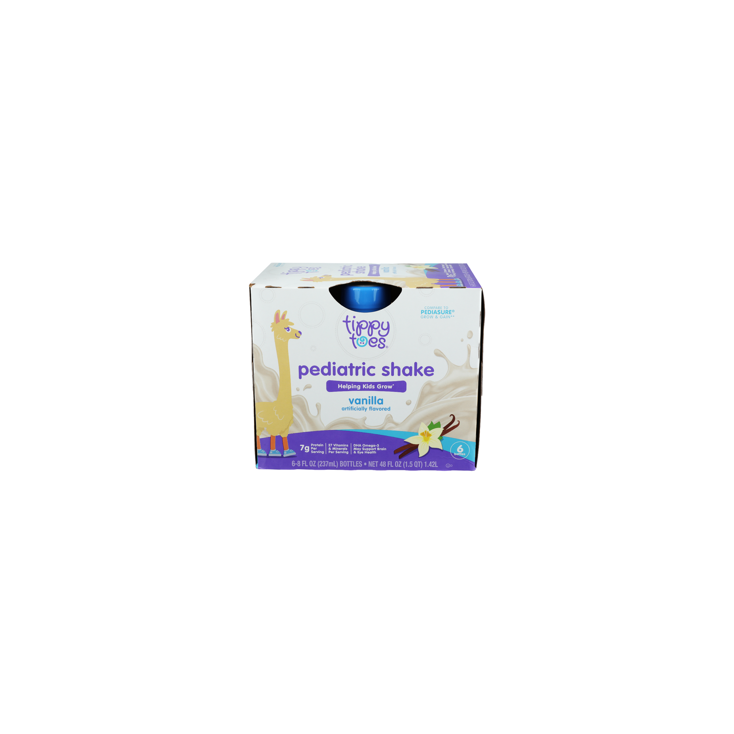 Tippy Toes Vanilla Pediatric Shake - 8 Fluid Ounce - 6 Count Image 1 of 4