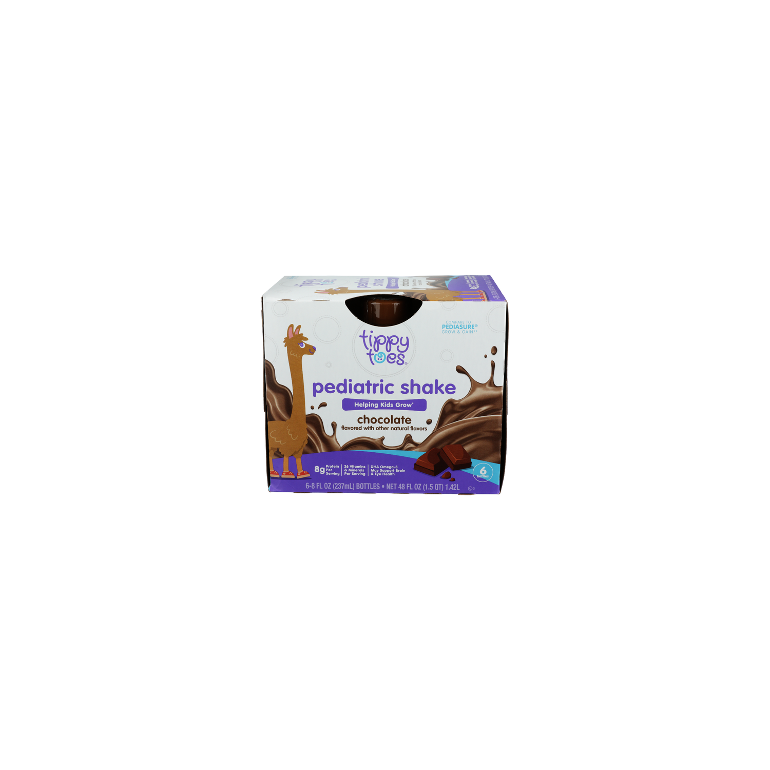 Tippy Toes Chocolate Ready To Drink Pediatric Shake - 8 Fluid Ounce - 6 Count Image 1 of 4