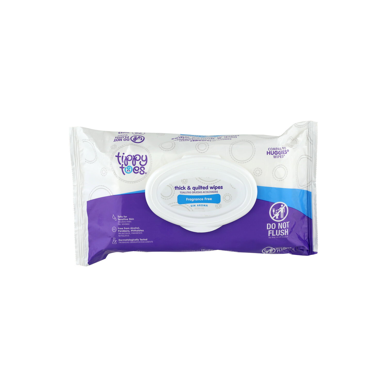 Tippy Toes Fragrance Free Baby Wipes - 72 Count Image 1 of 3