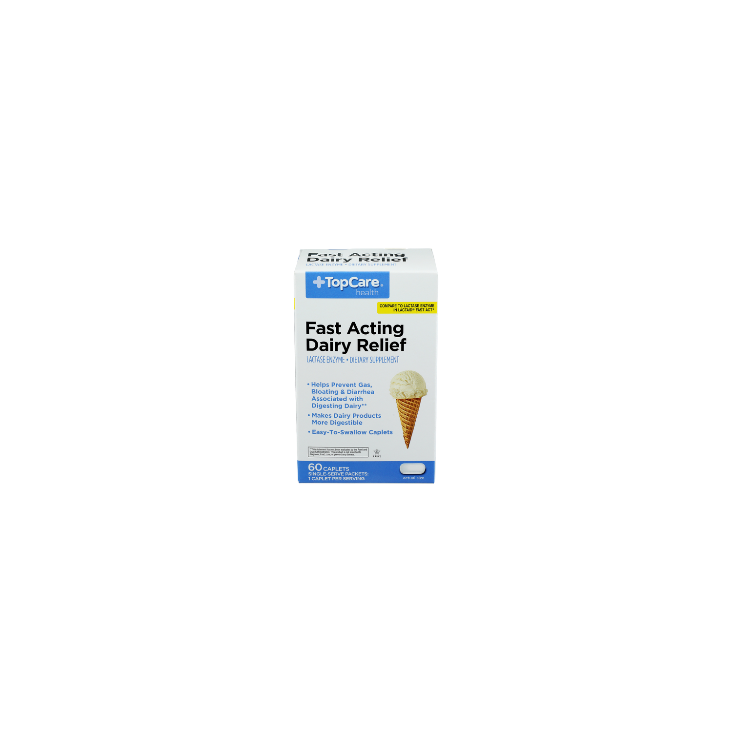 Top Care Health Fast Acting Dairy Relief - 60 Count Image 1 of 2