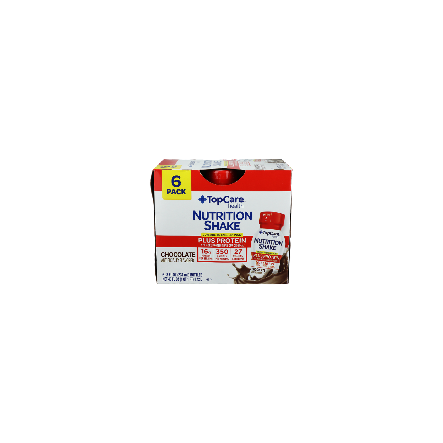 Top Care Health Chocolate Adult Nutritional Shake - 8 Fluid Ounce - 6 Count Image 1 of 4