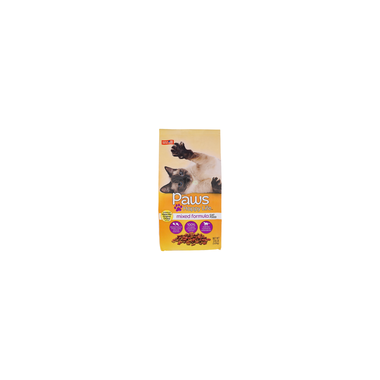 Paws Happy Life Mixed Formula Cat Food - 3.15 Pound Image 1 of 3