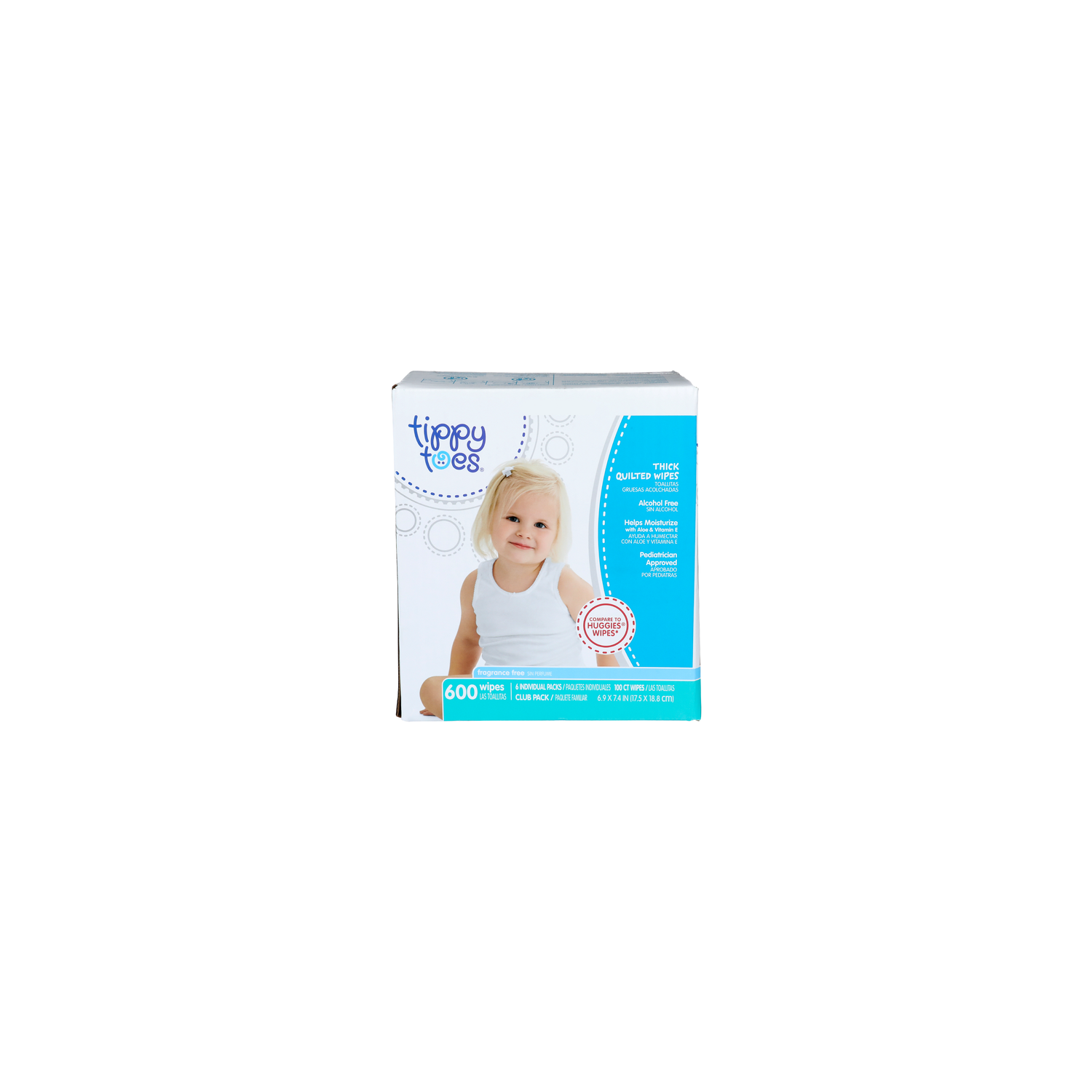 Tippy Toes Fragrance Free Wipes - 6 Count Image 1 of 2