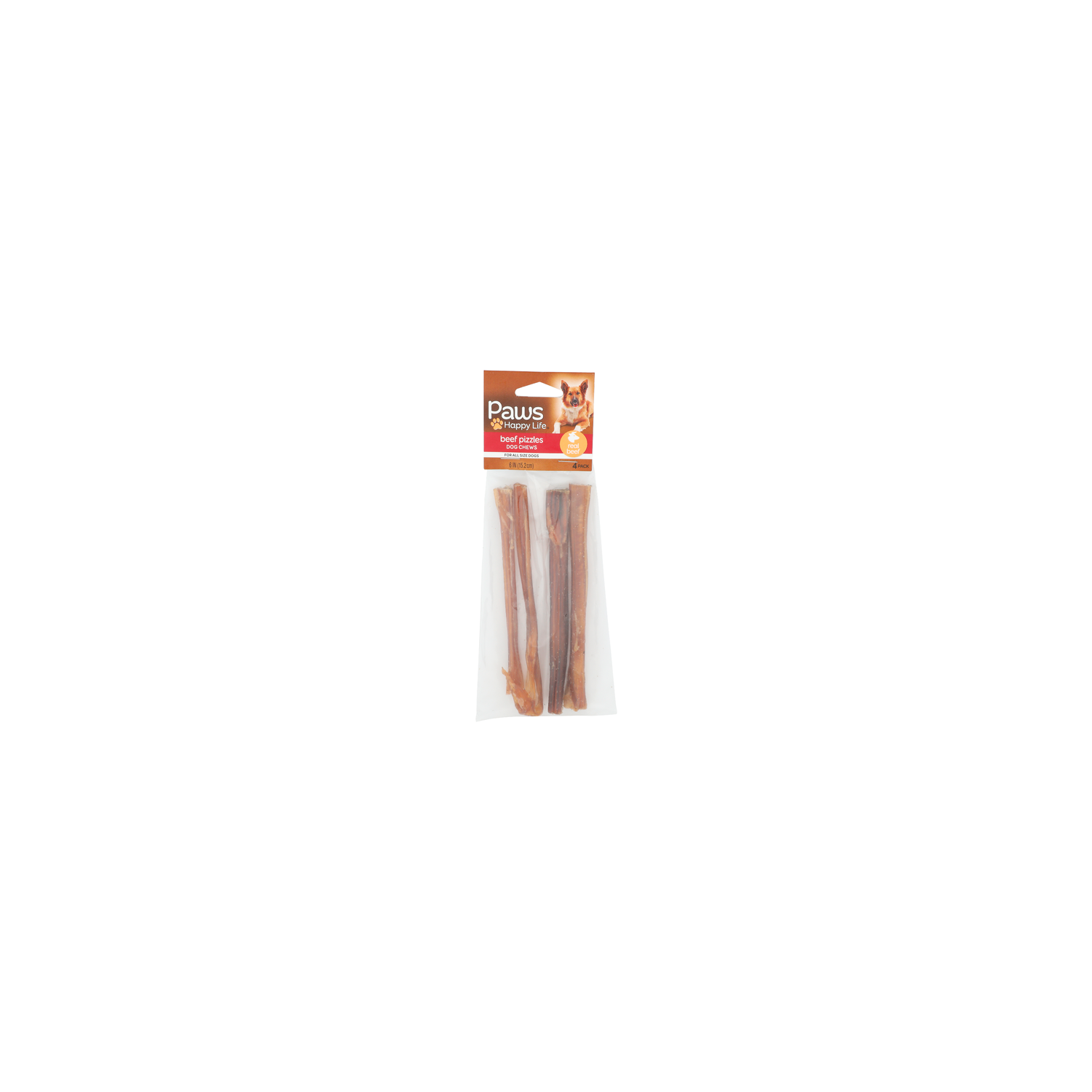 Paws Happy Life Beef Pizzles Dog Chews - 4 Count Image 1 of 3