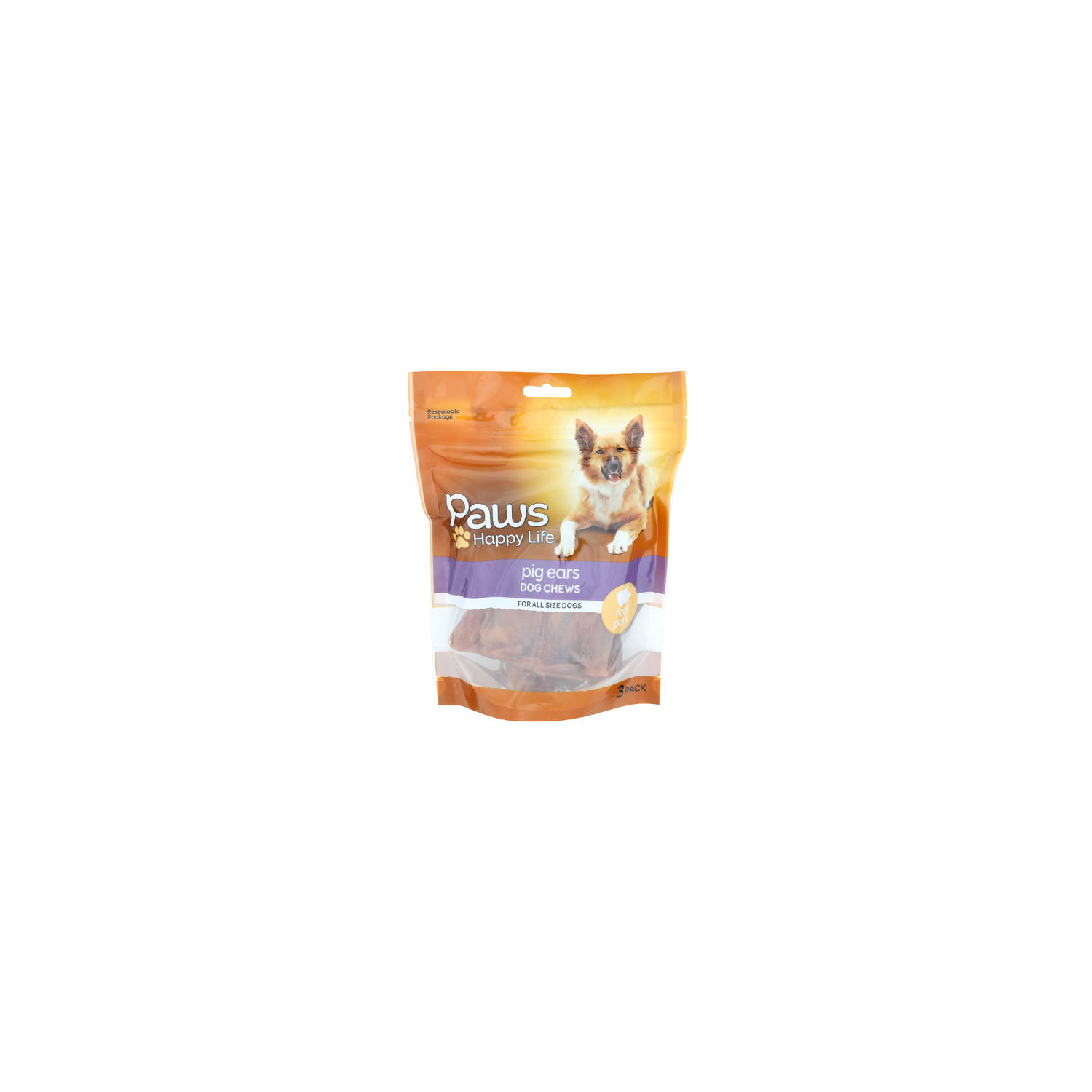 Paws Happy Life Pig Ears Dog Chews - 3 Count Image 1 of 3