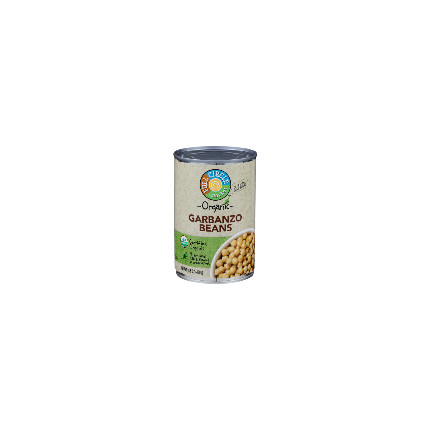 Full Circle Market Organic Garbanzo Beans - 15.5 Ounce Image 1 of 4
