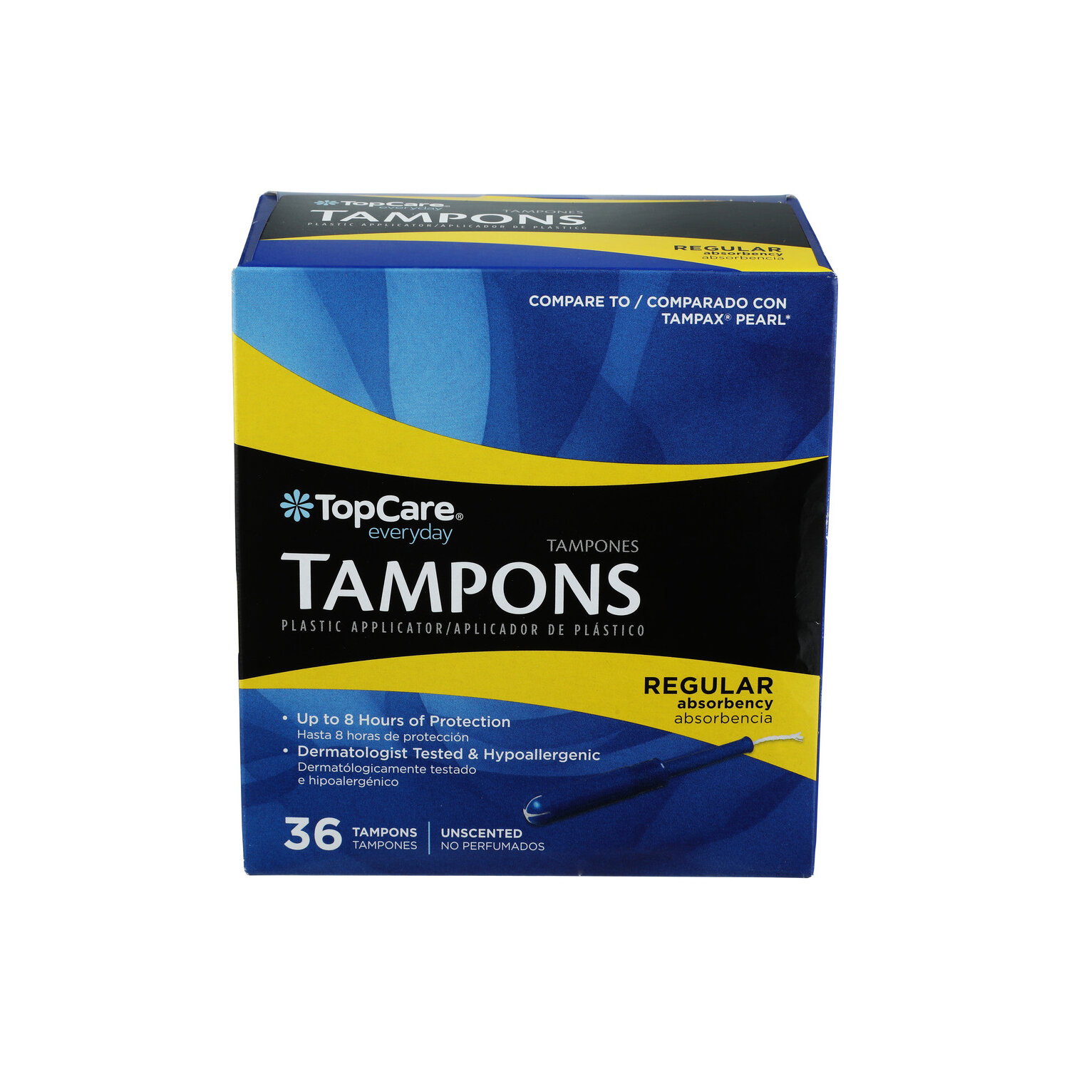 Top Care Everyday Unscented Regular Tampons - 36 Count Image 1 of 3