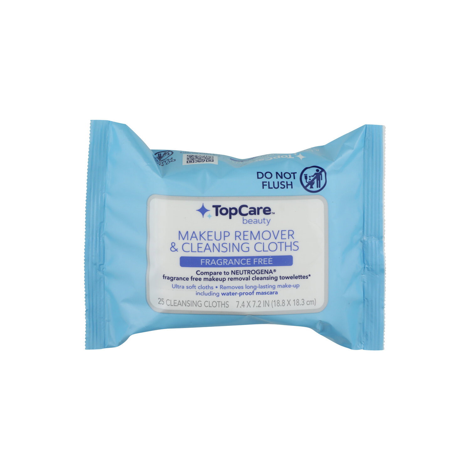Top Care Beauty Fragrance Free Makeup Remover & Cleansing Cloths - 25 Count Image 1 of 3