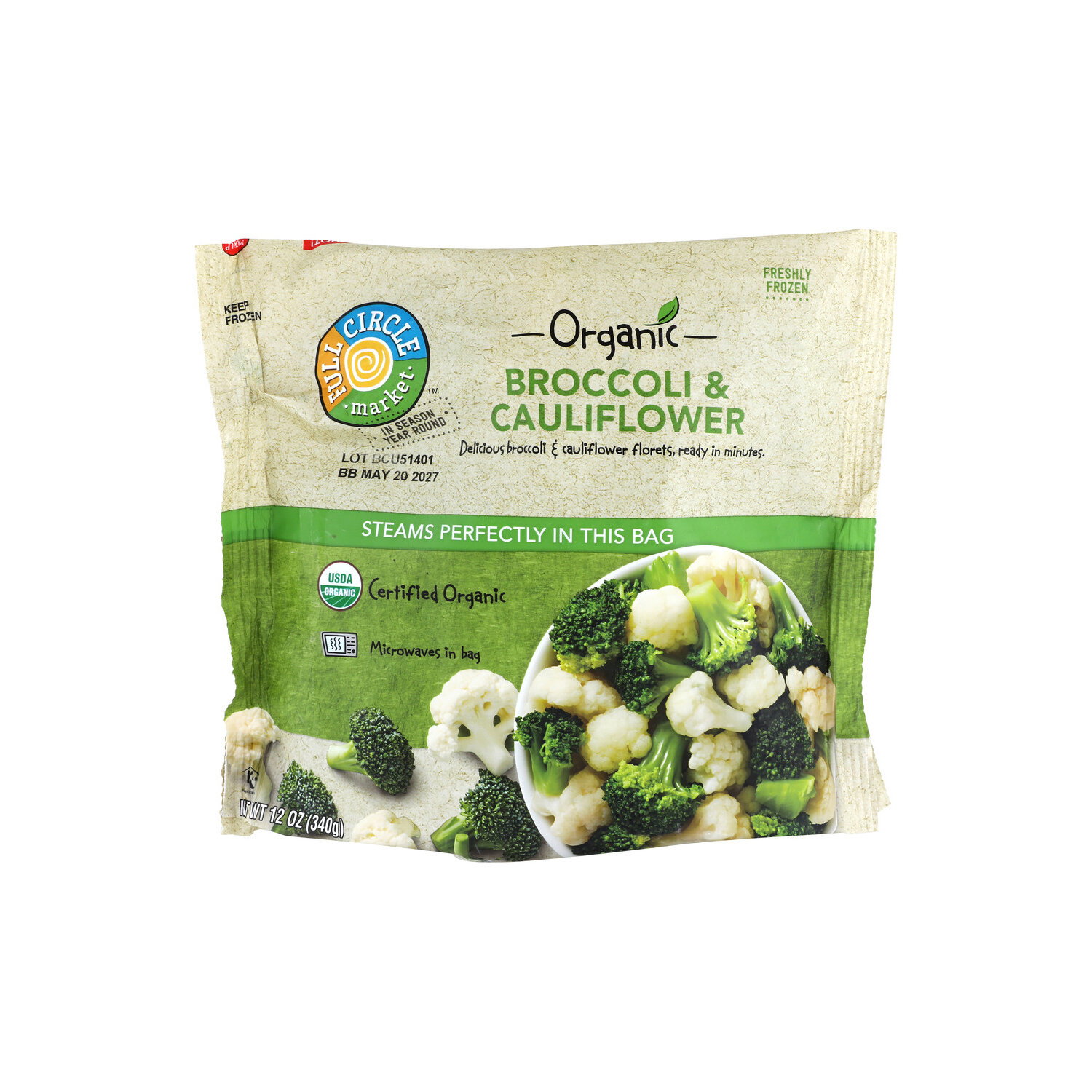 Full Circle Market Organic Broccoli & Cauliflower - 12 Ounce Image 1 of 4