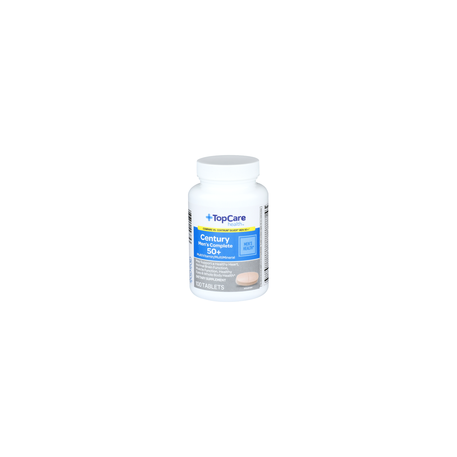 TopCare Health Century Men's Complete 50+ Health Multivitamin MultiMineral Tablets - 100 Count Image 1 of 4