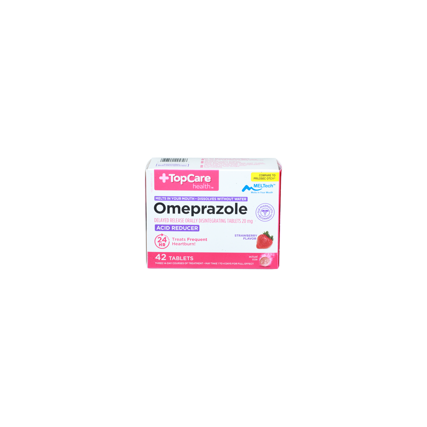 Topcare Health Strawberry Flavor Health Omeprazole - 42 Count Image 1 of 2