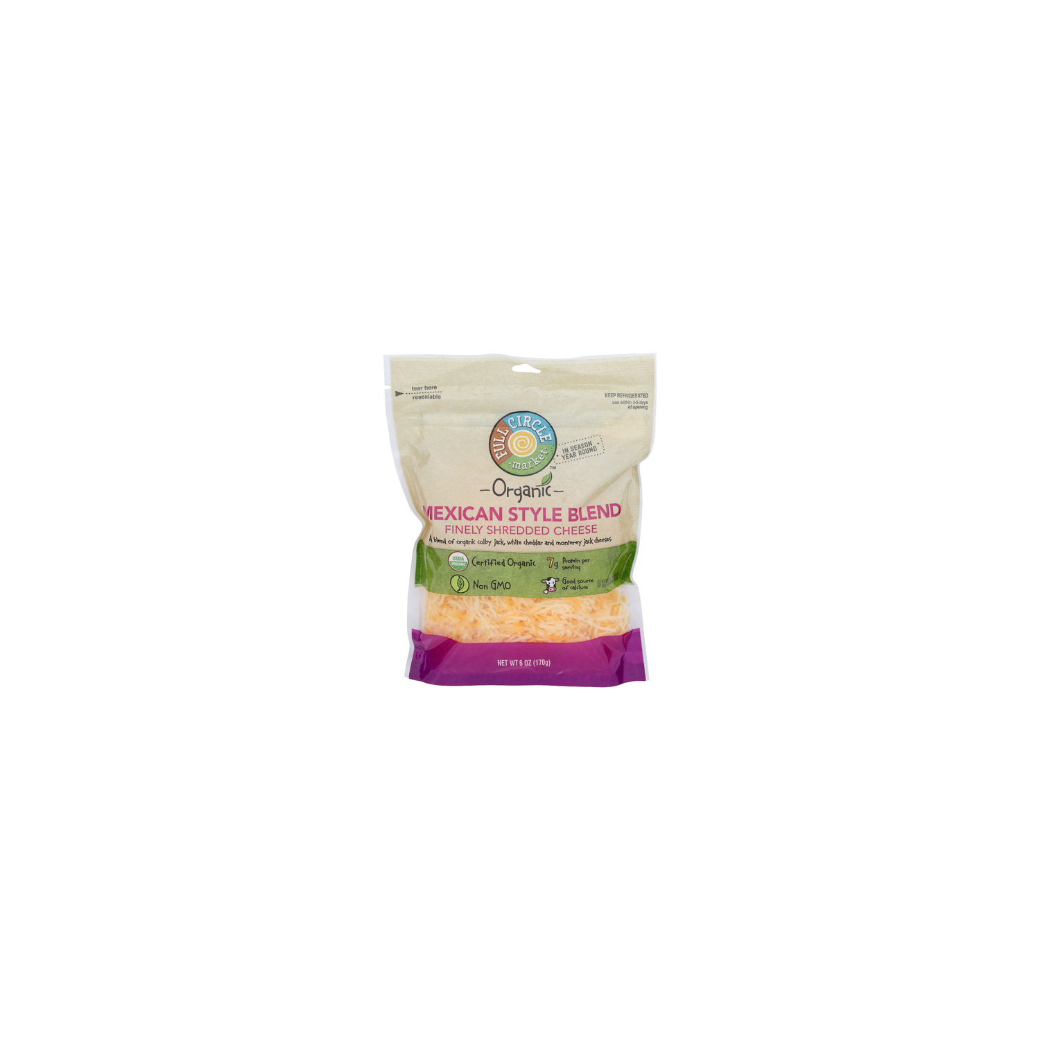 Full Circle Market Mexican Style Blend Finely Shredded Cheese - 6 Ounce Image 1 of 4