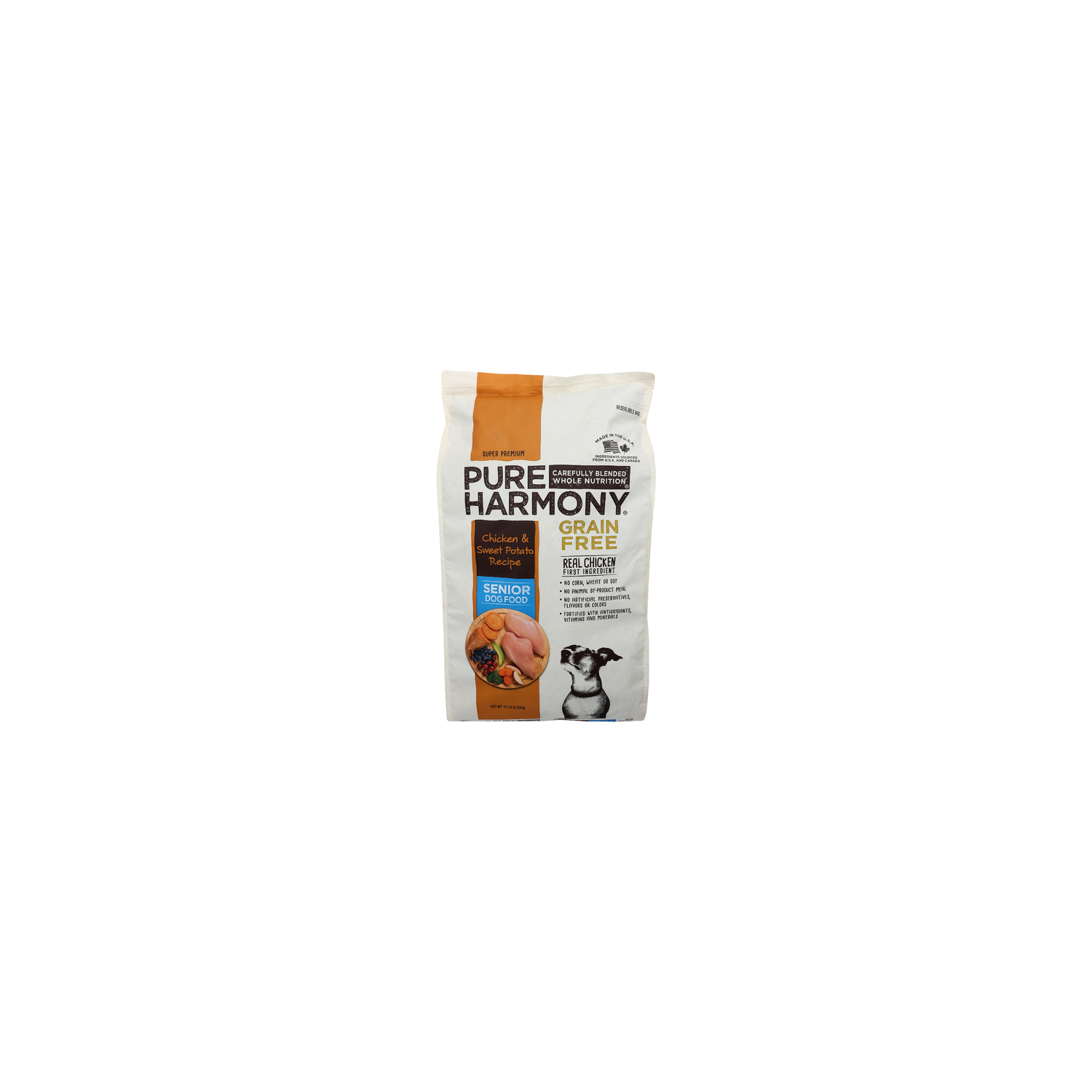 Pure Harmony Grain Free Chicken Sweet Potato Recipe Super Premium Senior Dog Food - 14 Pound Image 1 of 4