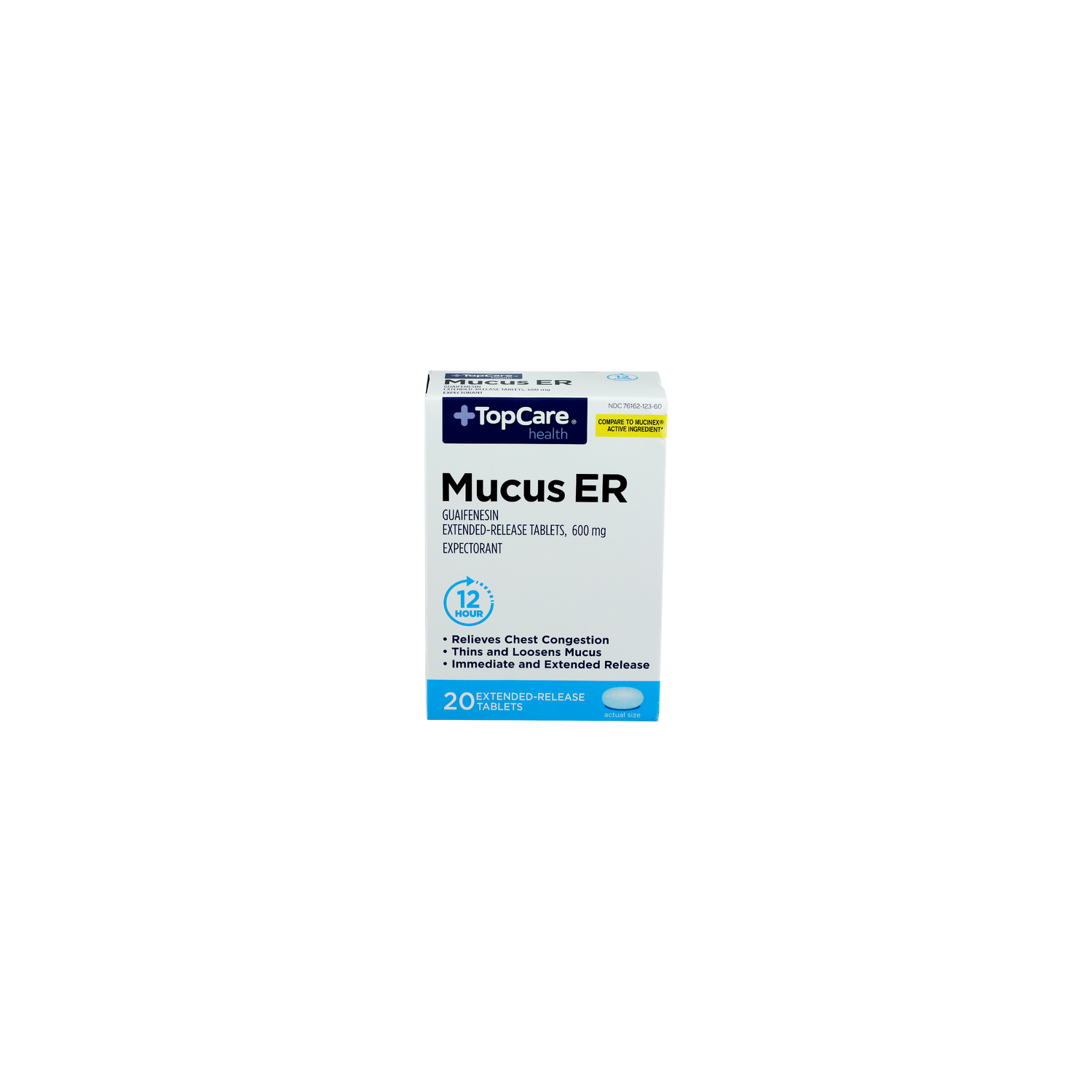 Top Care Health Mucus Relief Extended-Release Tablets - 20 Count Image 1 of 2