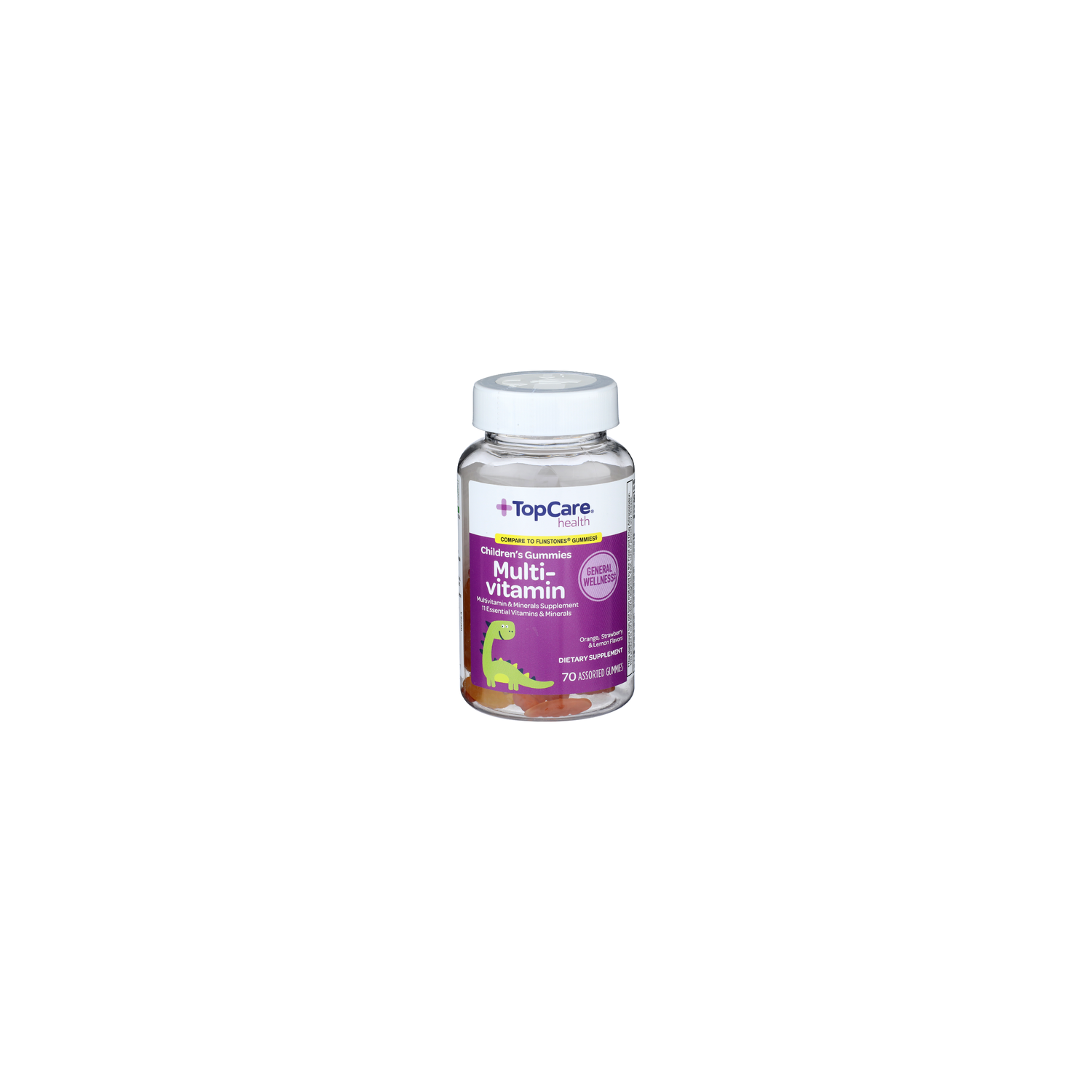 Topcare Health Orange, Strawberry & Lemon Flavors Children's Gummies Health Multi-Vitamin - 70 Count Image 1 of 4