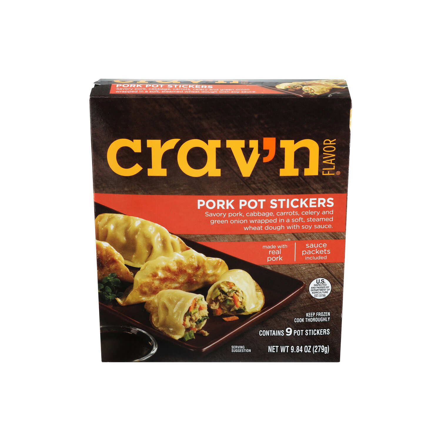 Crav'n Flavor Pork Pot Stickers - 1.093 Ounce - 9 Count Image 1 of 4