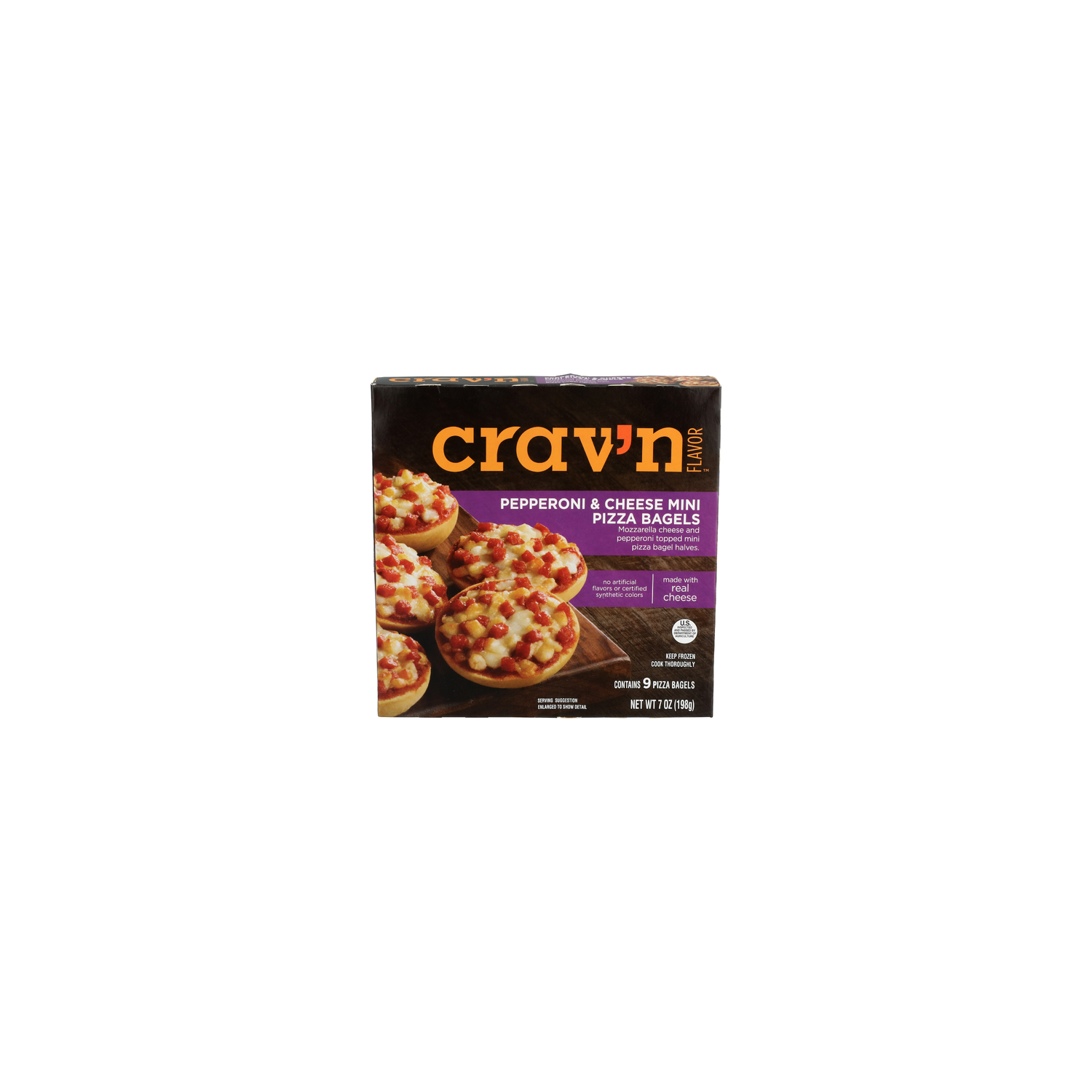 Crav'n Flavor Pepperoni & Cheese Mini Pizza Bagels - 0.778 Ounce - 9 Count Image 1 of 4