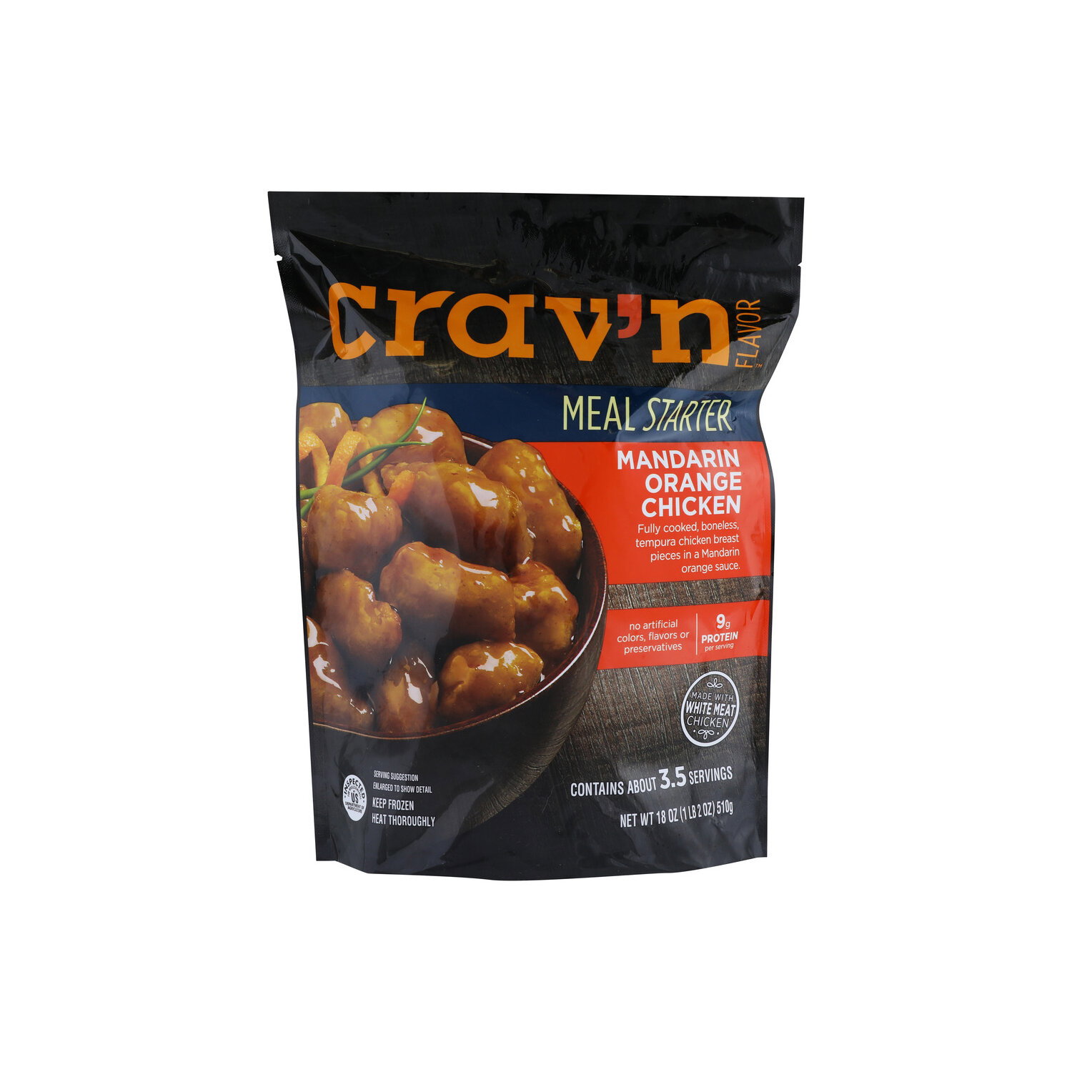 CRDB原料 1g Crav'n Flavor Meal Starter Mandarin Orange Chicken - 18 Ounce
