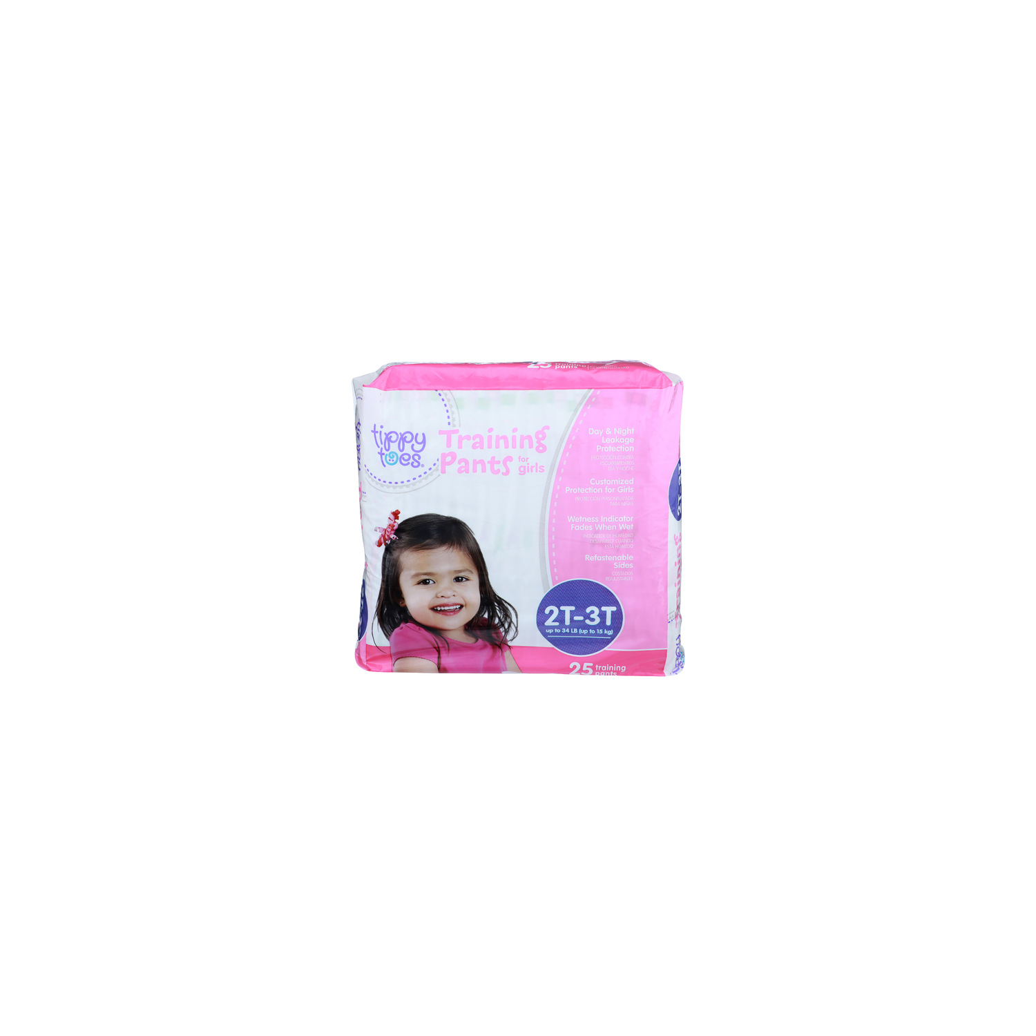 Tippy Toes 2t-3t Up To For Girls Training Pants - 25 Count Image 1 of 2