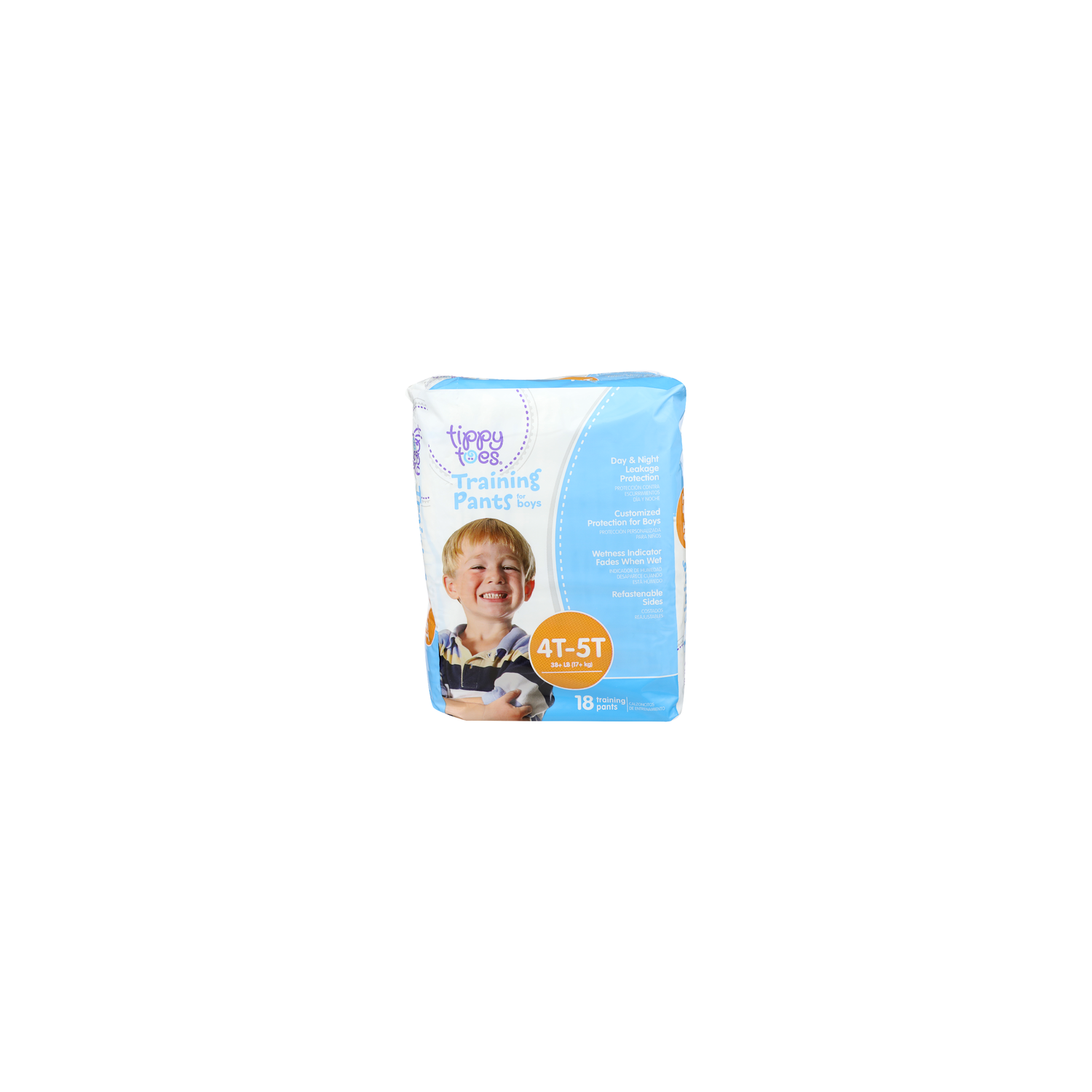 Tippy Toes 4t-5t 38+ Lb 17+ Kg Training Pants For Boys - 18 Count Image 1 of 2