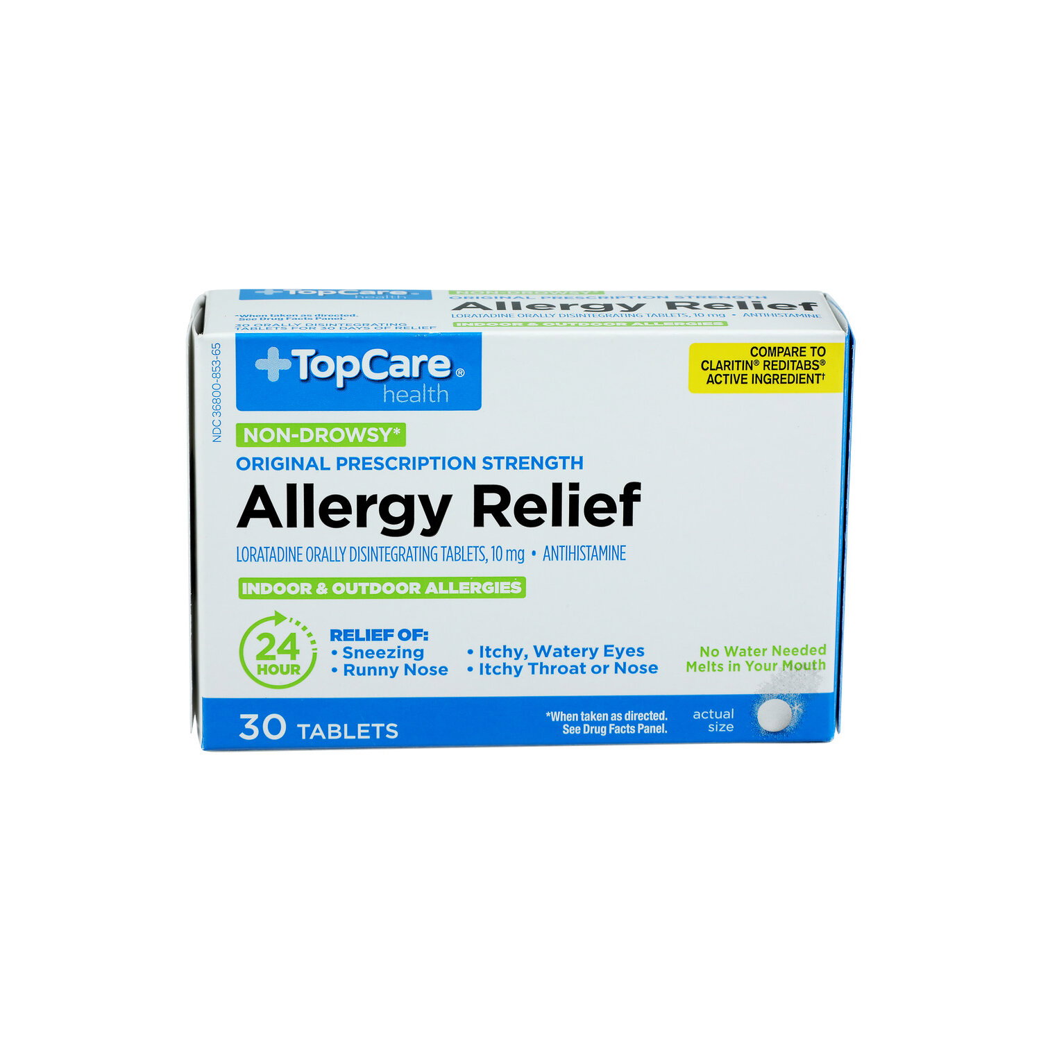 Top Care Health Non-Drowsy Allergy Relief Tablets - 30 Count Image 1 of 2